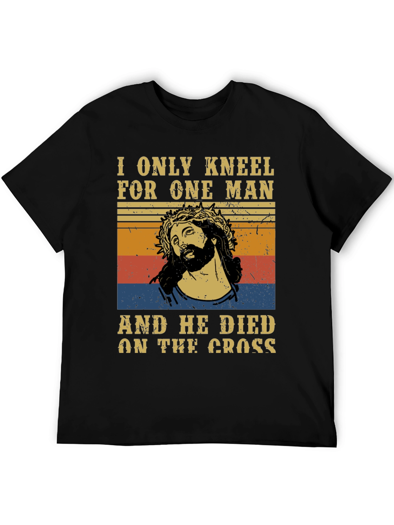 Camiseta Hombre: Solo me arrodillo ante uno