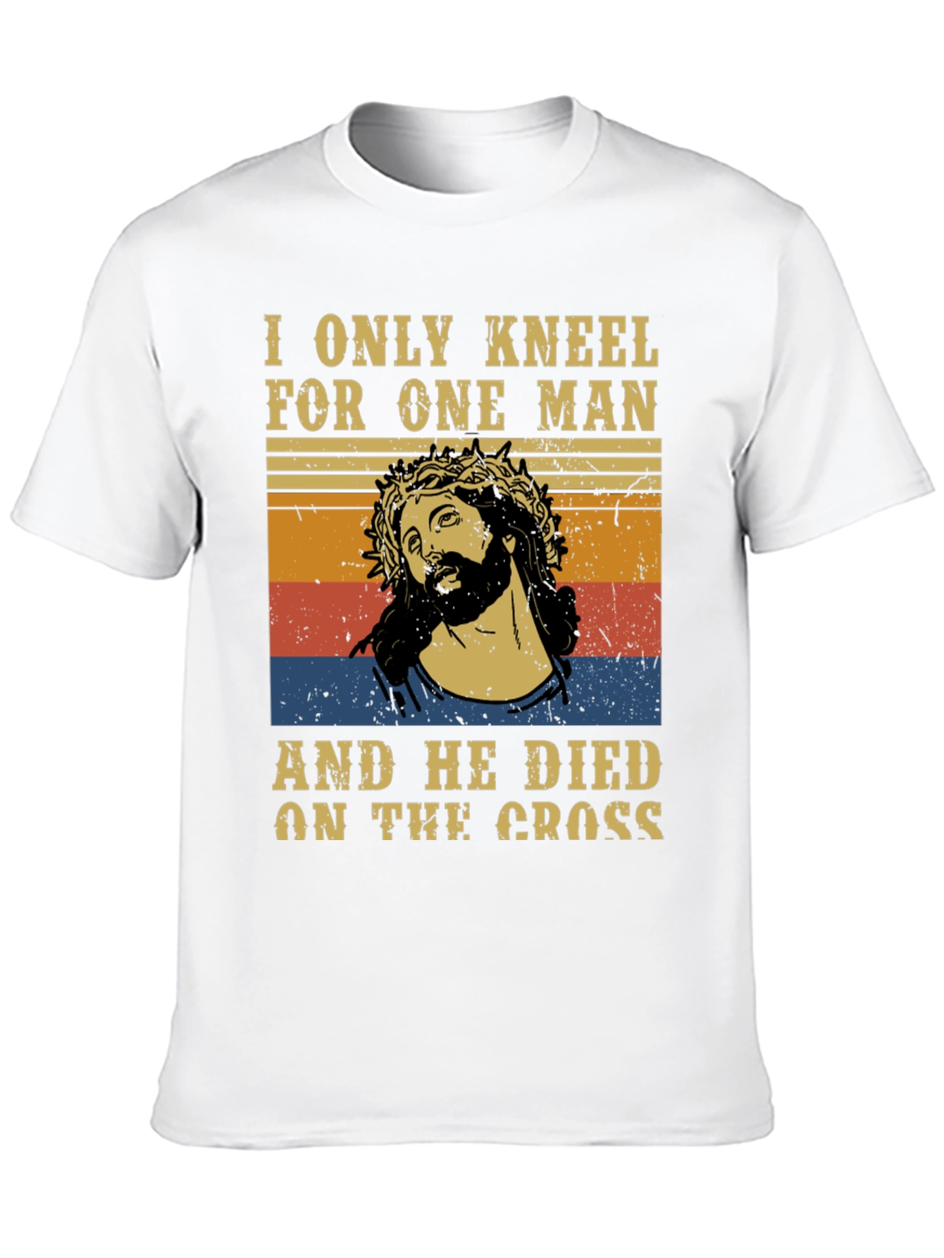 Camiseta Hombre: Solo me arrodillo ante uno