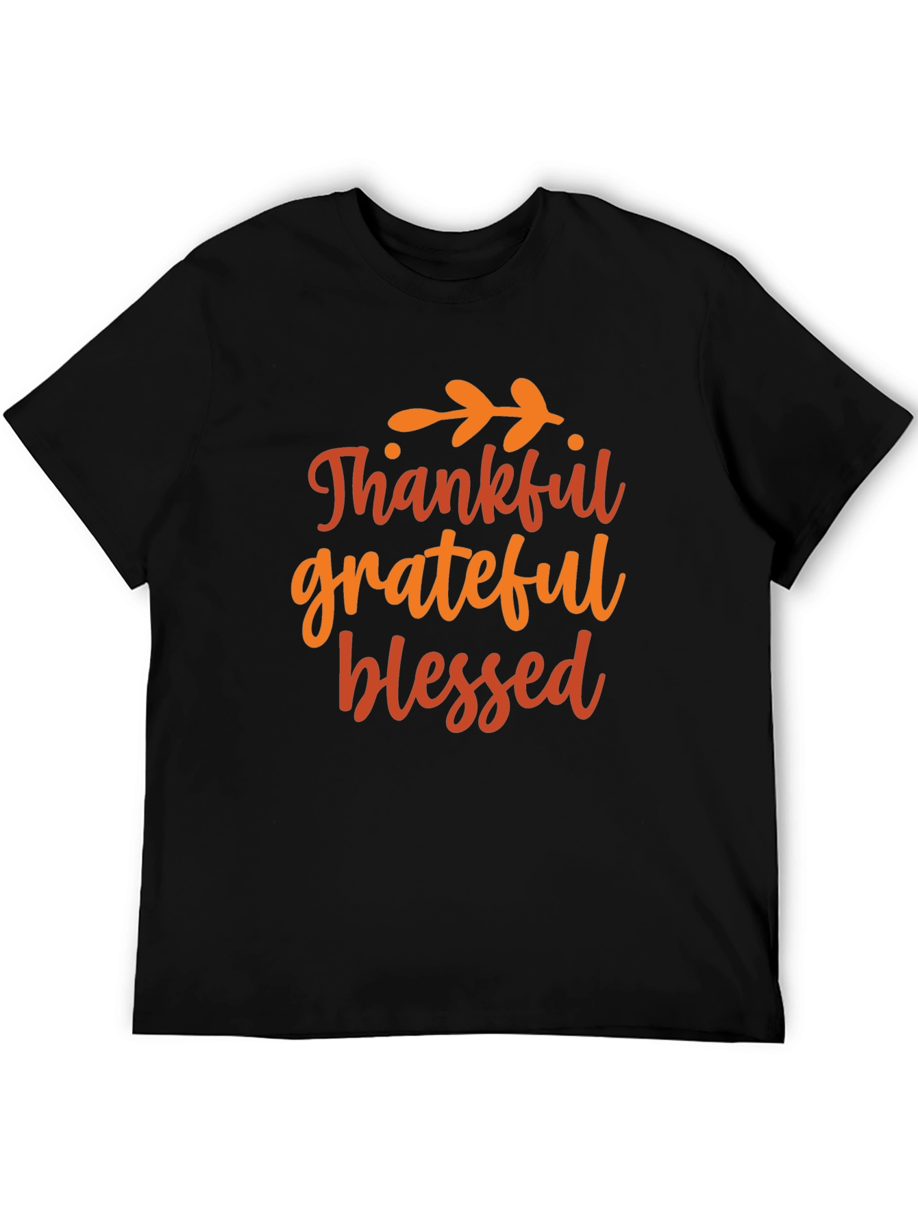 Camiseta Negra Agradecido Bendecido