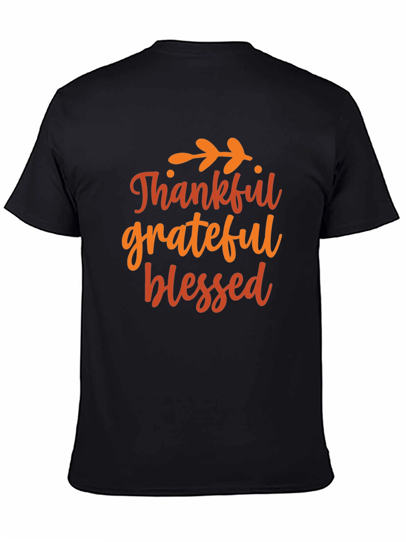 Camiseta Negra Agradecido Bendecido
