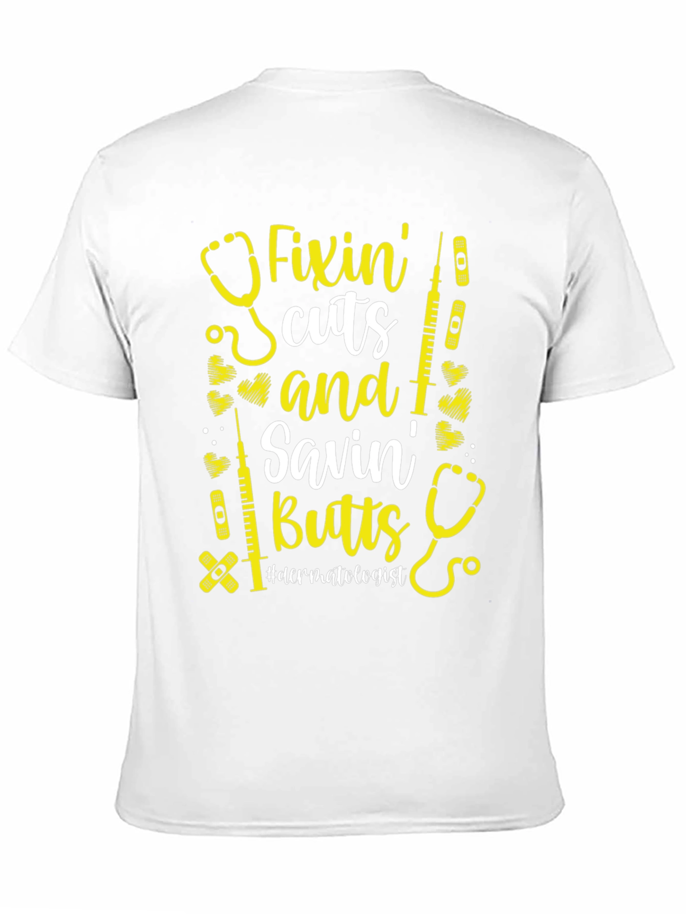 Camiseta Negra: Fixin Cuts & Savin Butts Dermatólogo