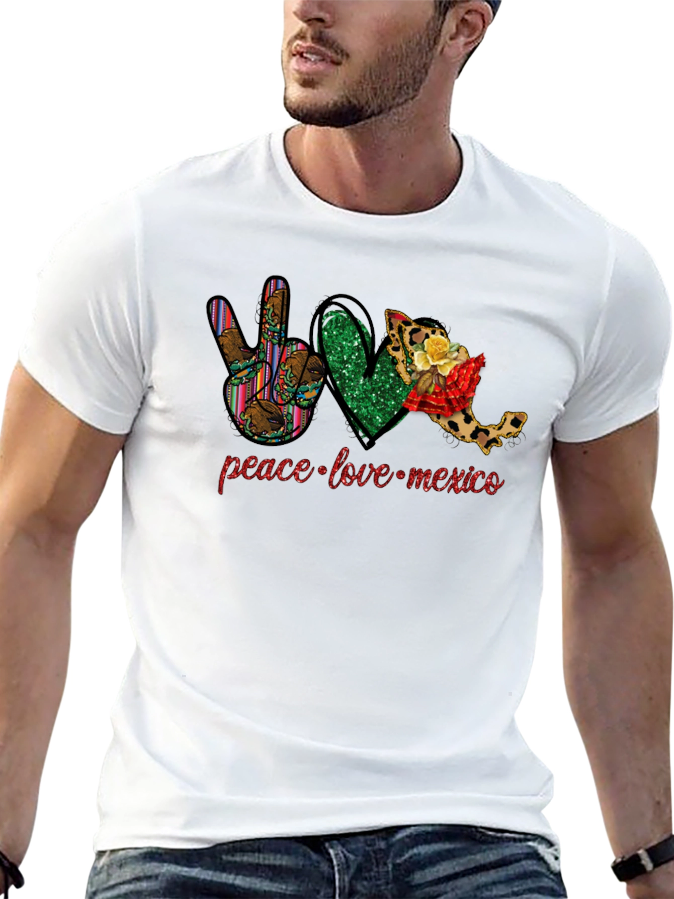 Camiseta México: Paz Amor y Patria