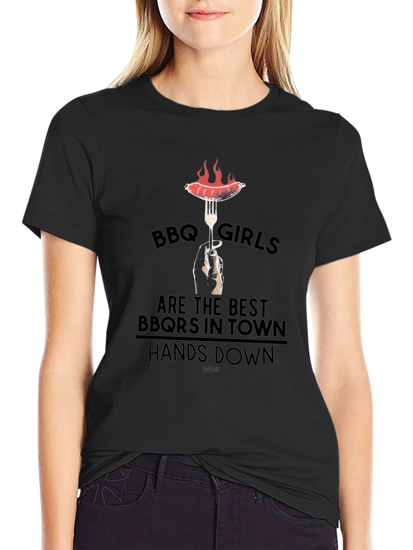 Camiseta Negra BBQ Girls: Asadoras Top