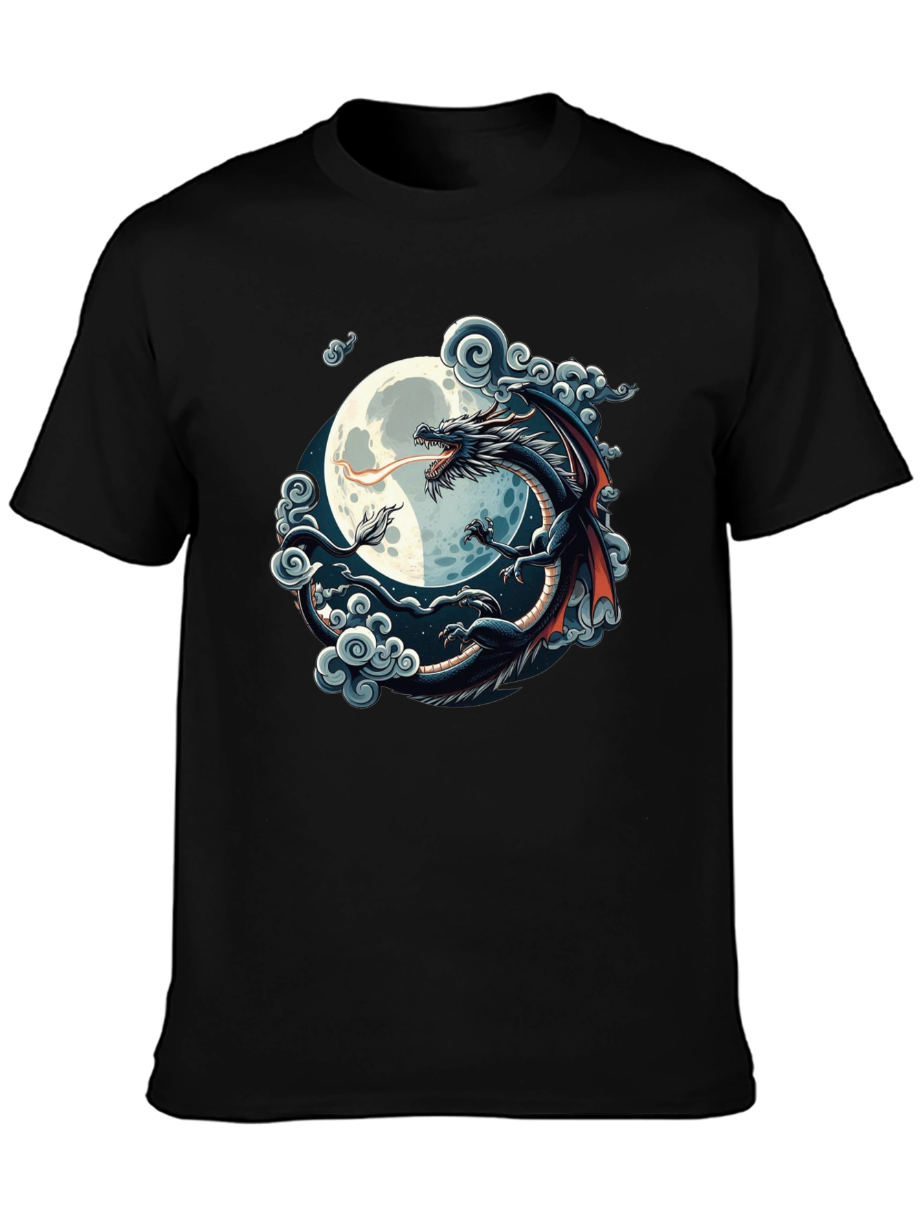 Camiseta Hombre Dragón Luna