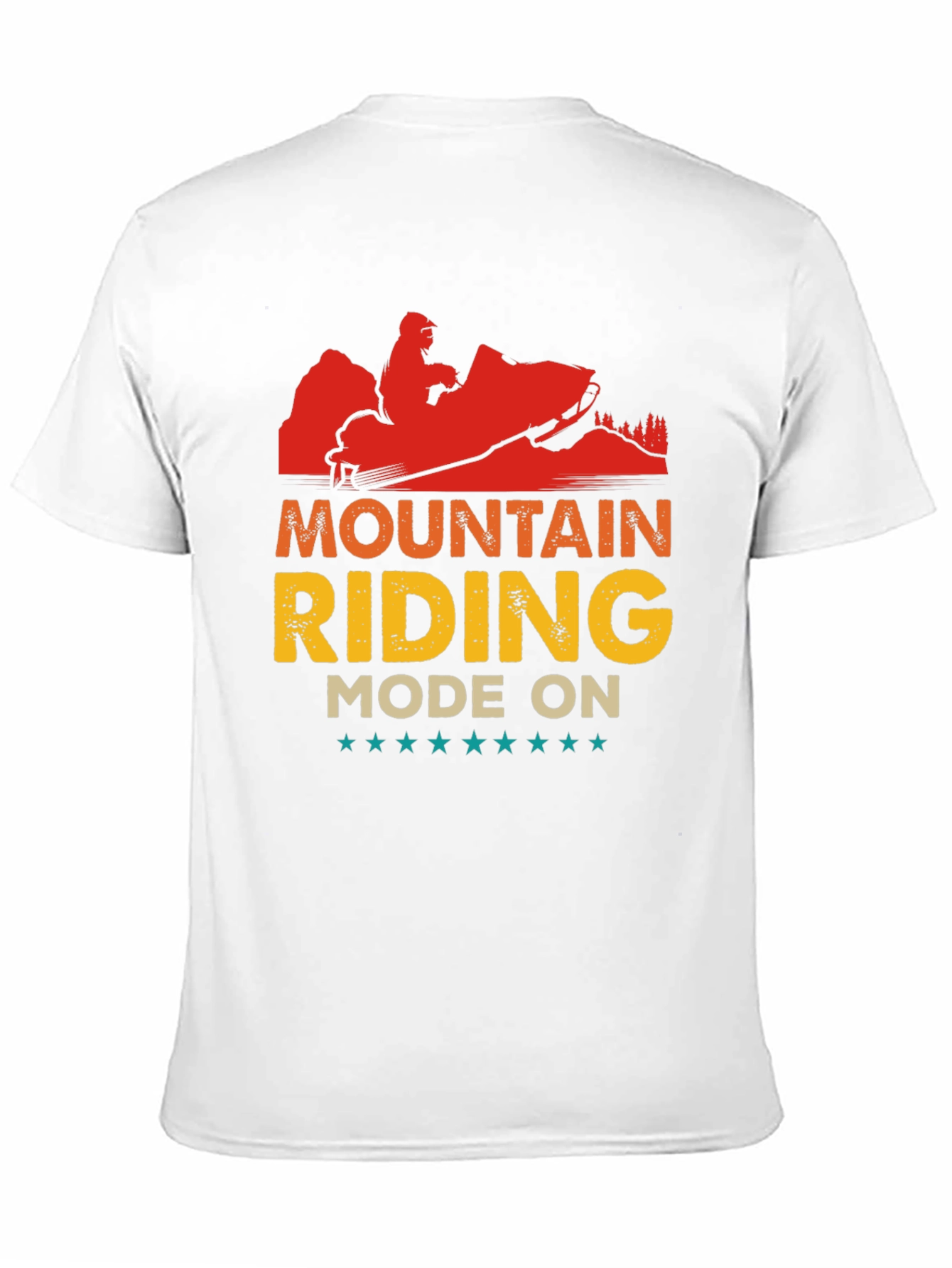 Mountain Riding Mode On Black T-Shirt