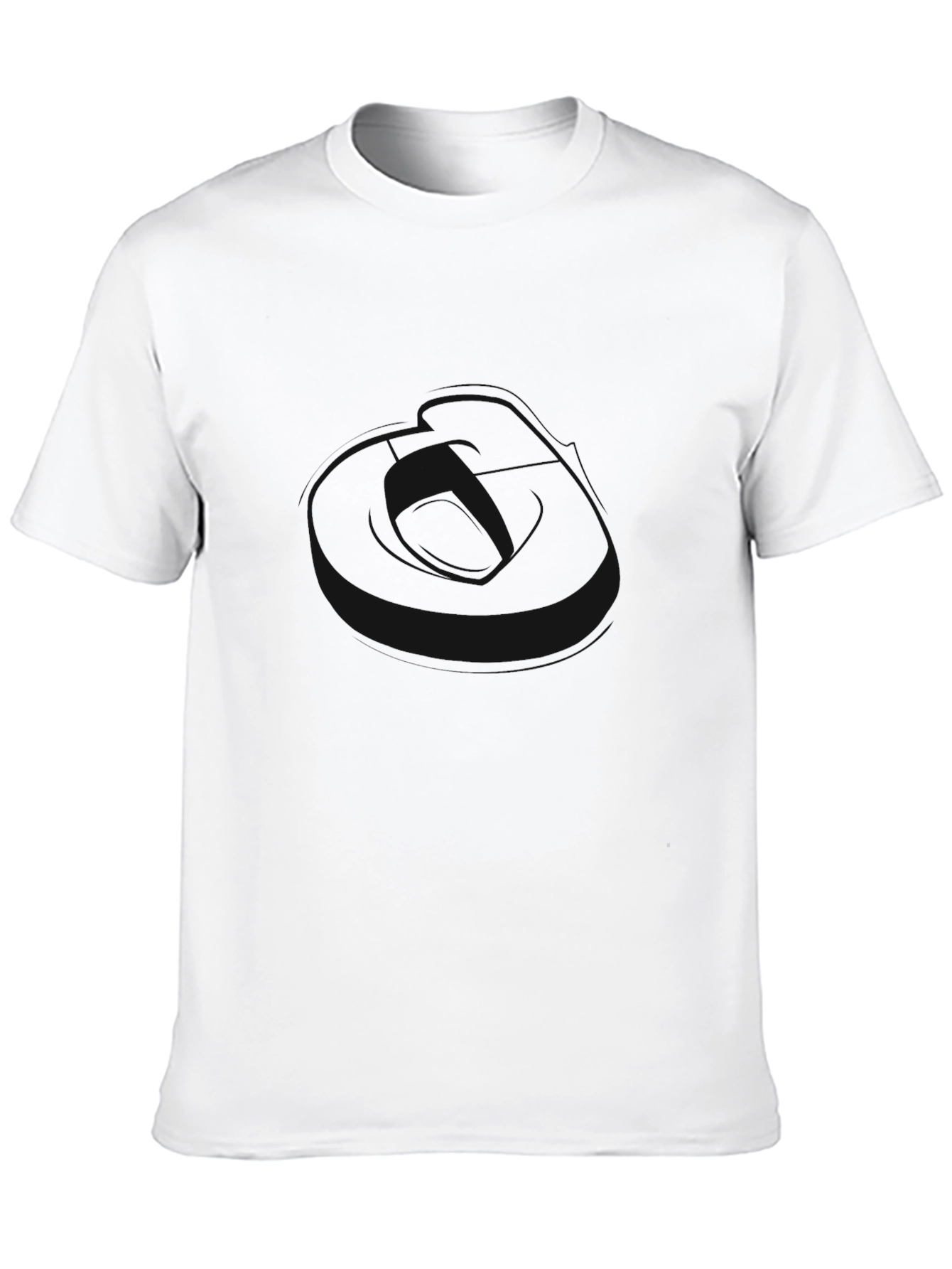 Camiseta Negra Casual de Hombre
