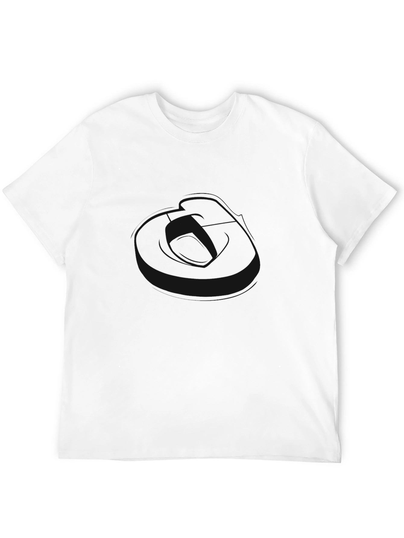 Camiseta Negra Casual de Hombre