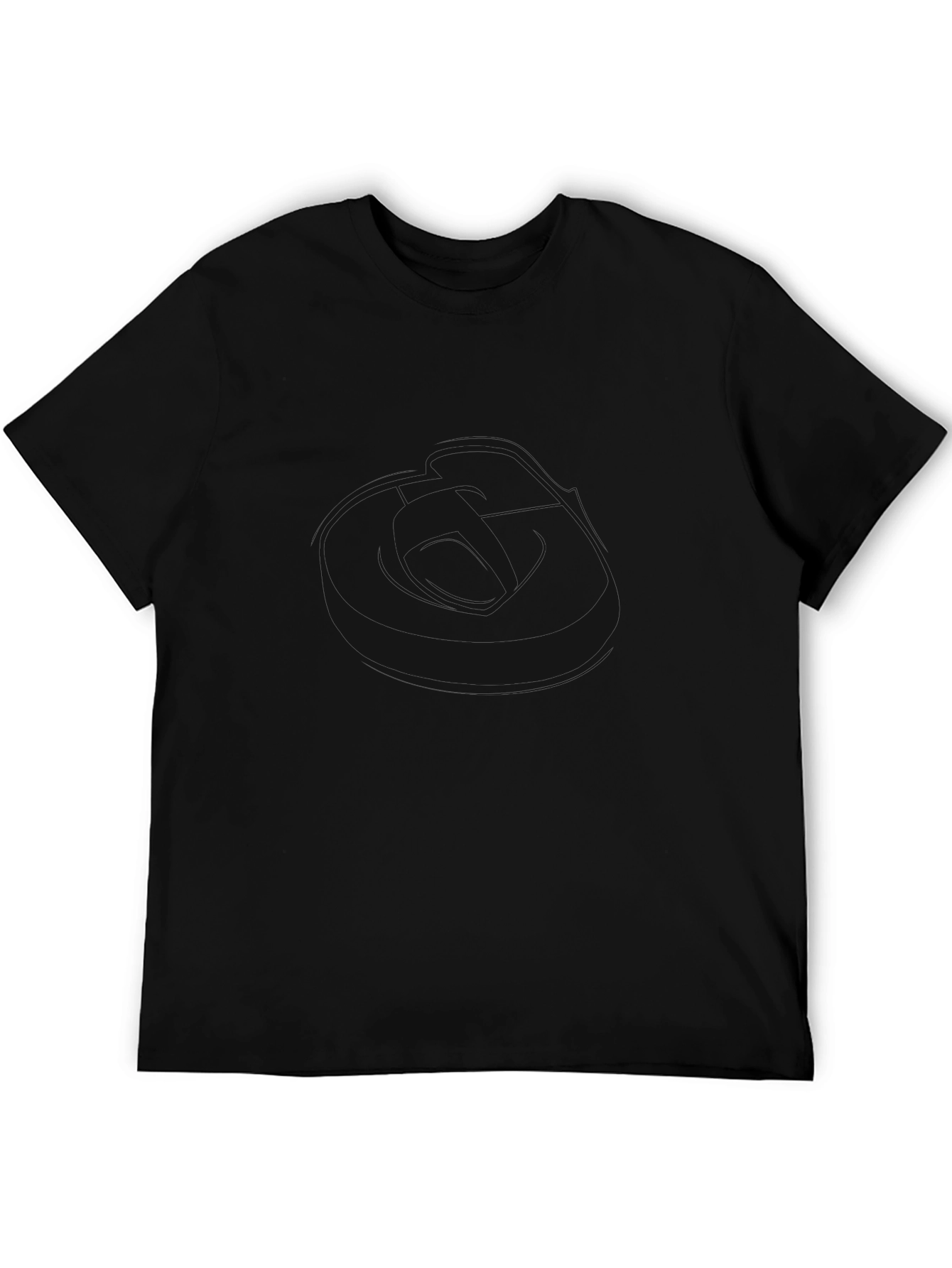 Camiseta Negra Casual de Hombre
