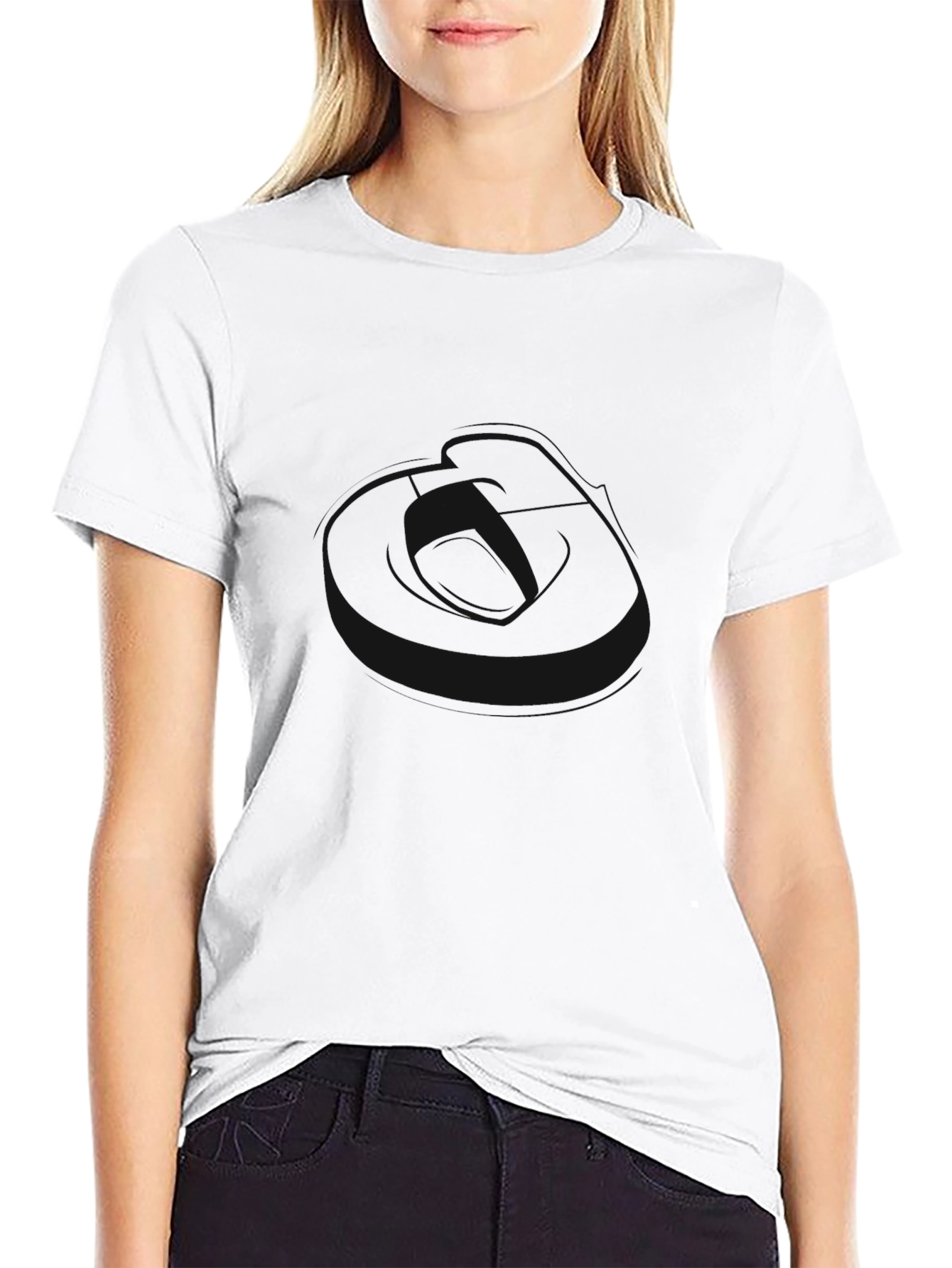 Camiseta Negra Casual de Hombre