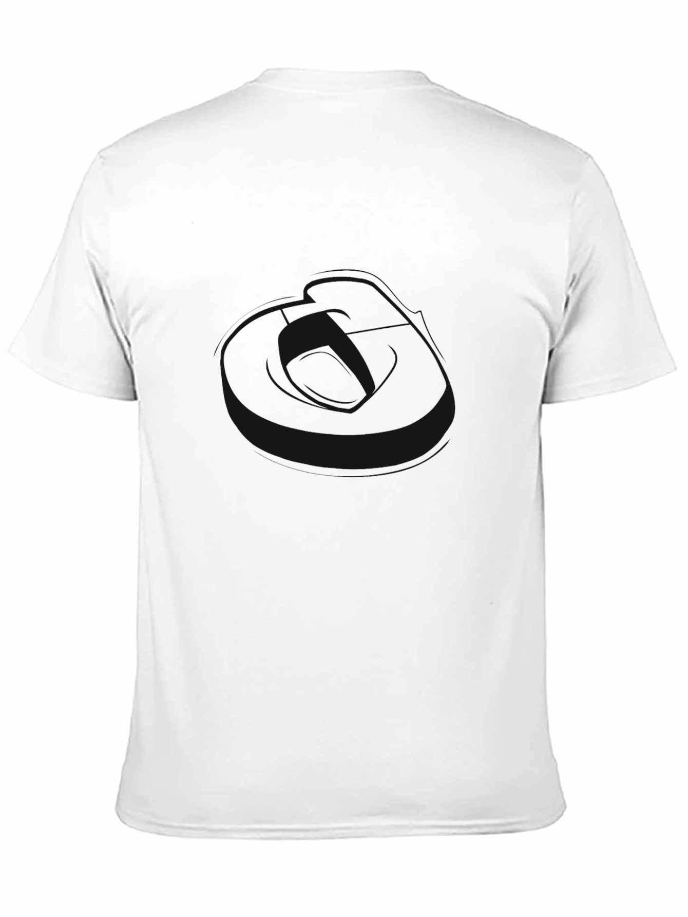 Camiseta Negra Casual de Hombre