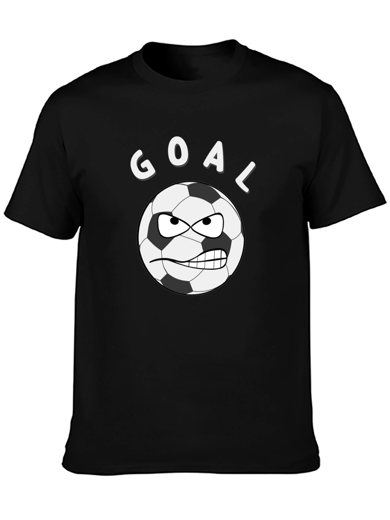 Camiseta Negra Divertida de Fútbol GOAL