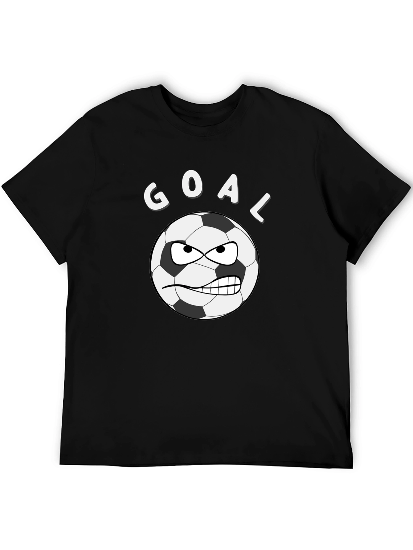 Camiseta Negra Divertida de Fútbol GOAL