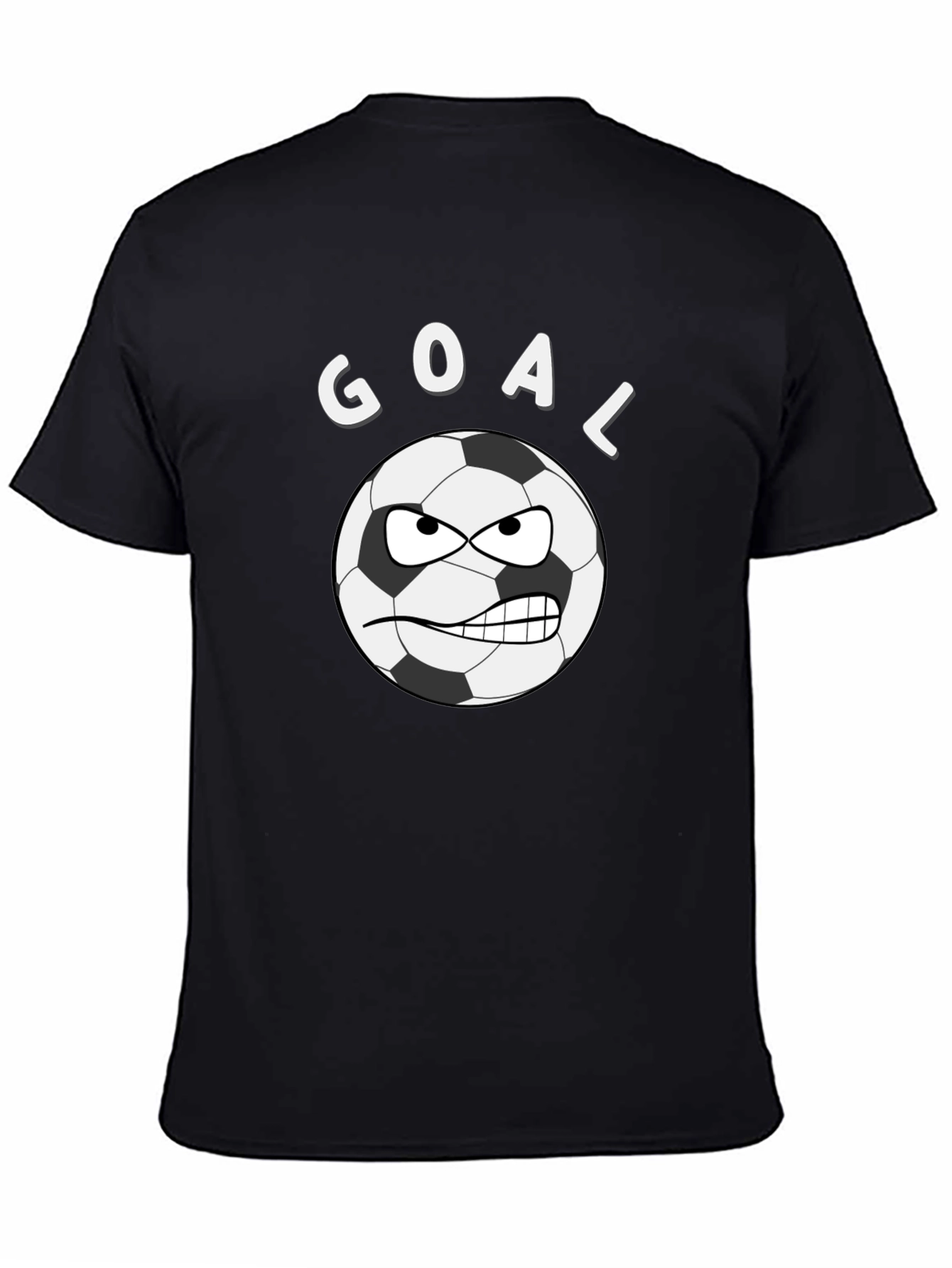 Camiseta Negra Divertida de Fútbol GOAL