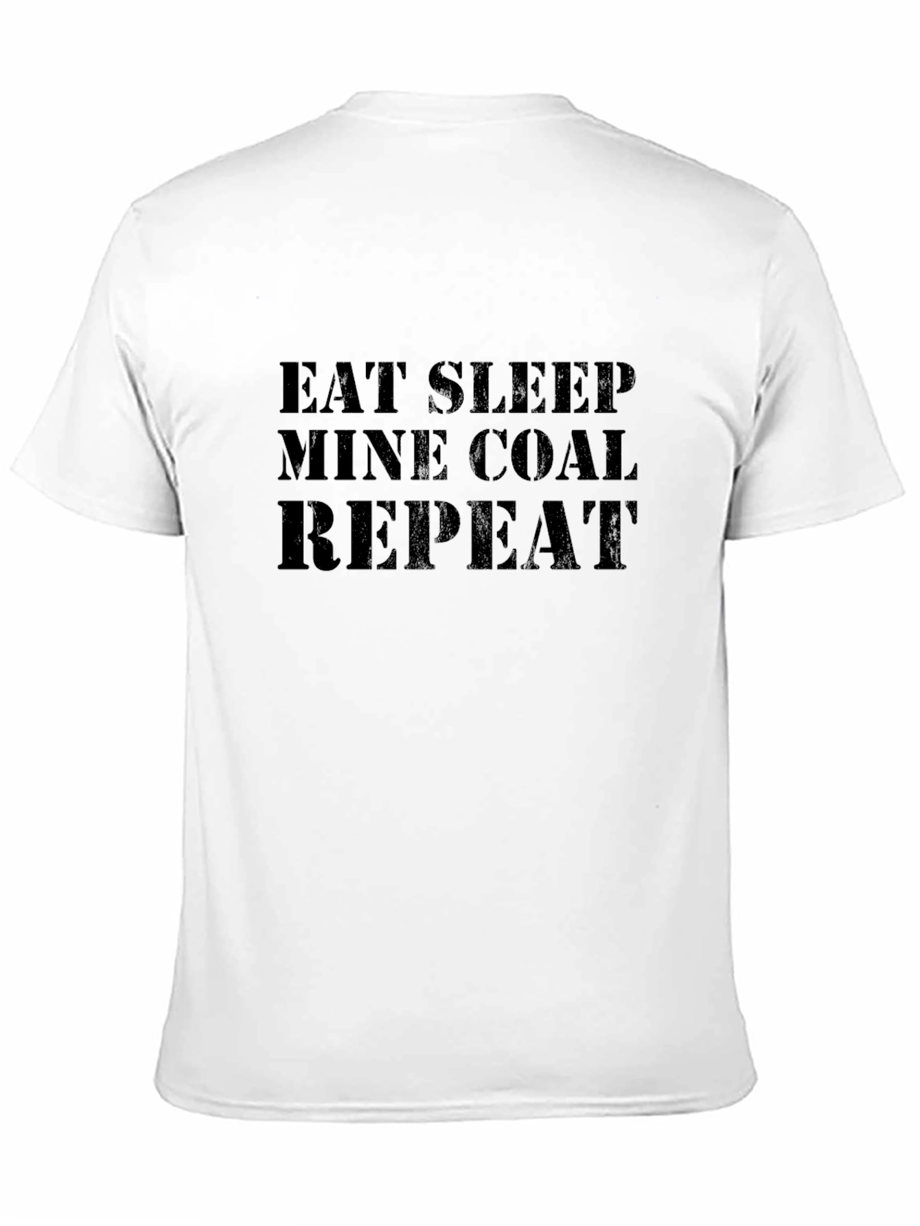 Camiseta Negra: Eat Sleep Mine Coal Repeat
