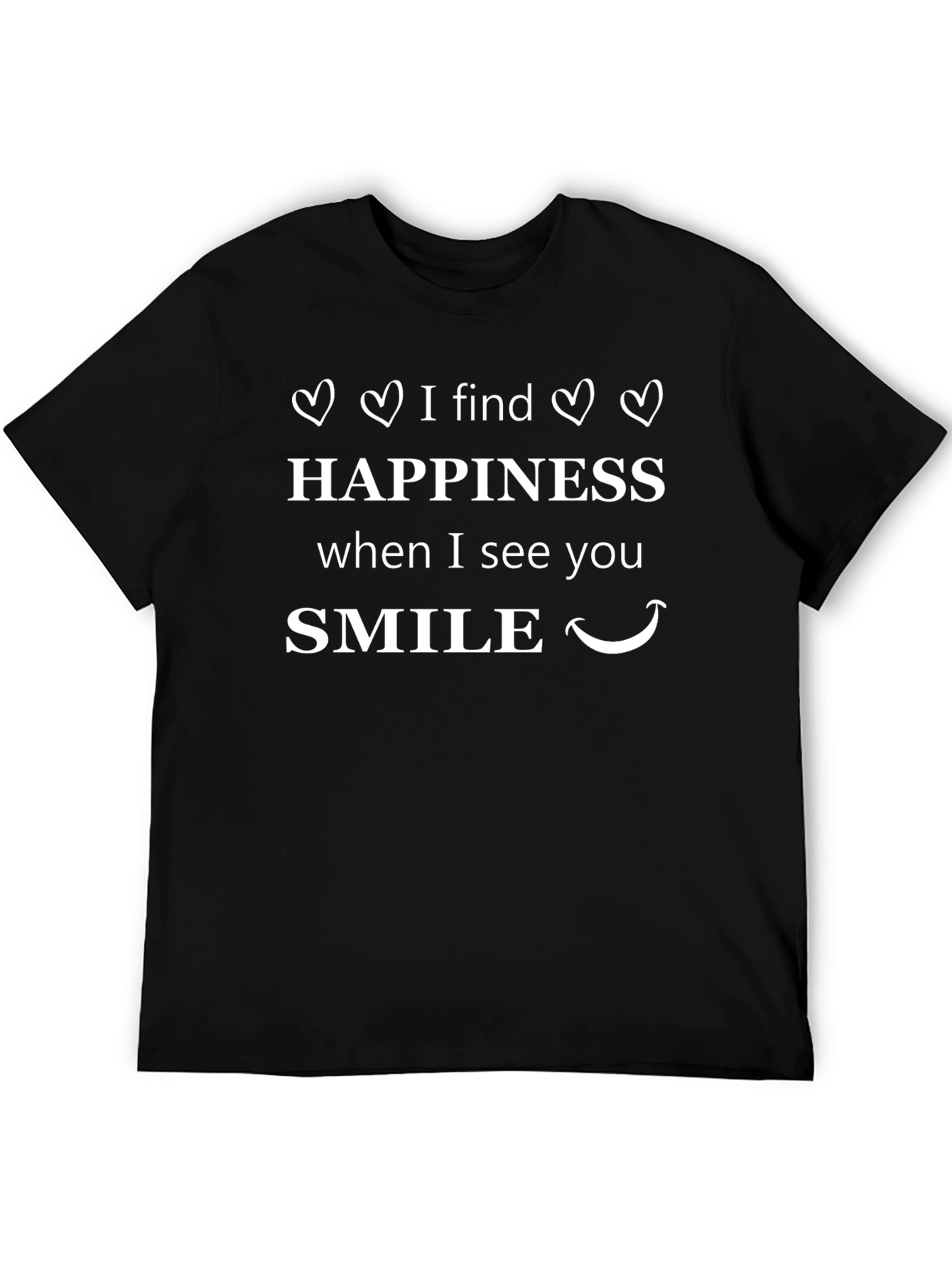 Camiseta Negra: Encuentro Felicidad en Tu Sonrisa