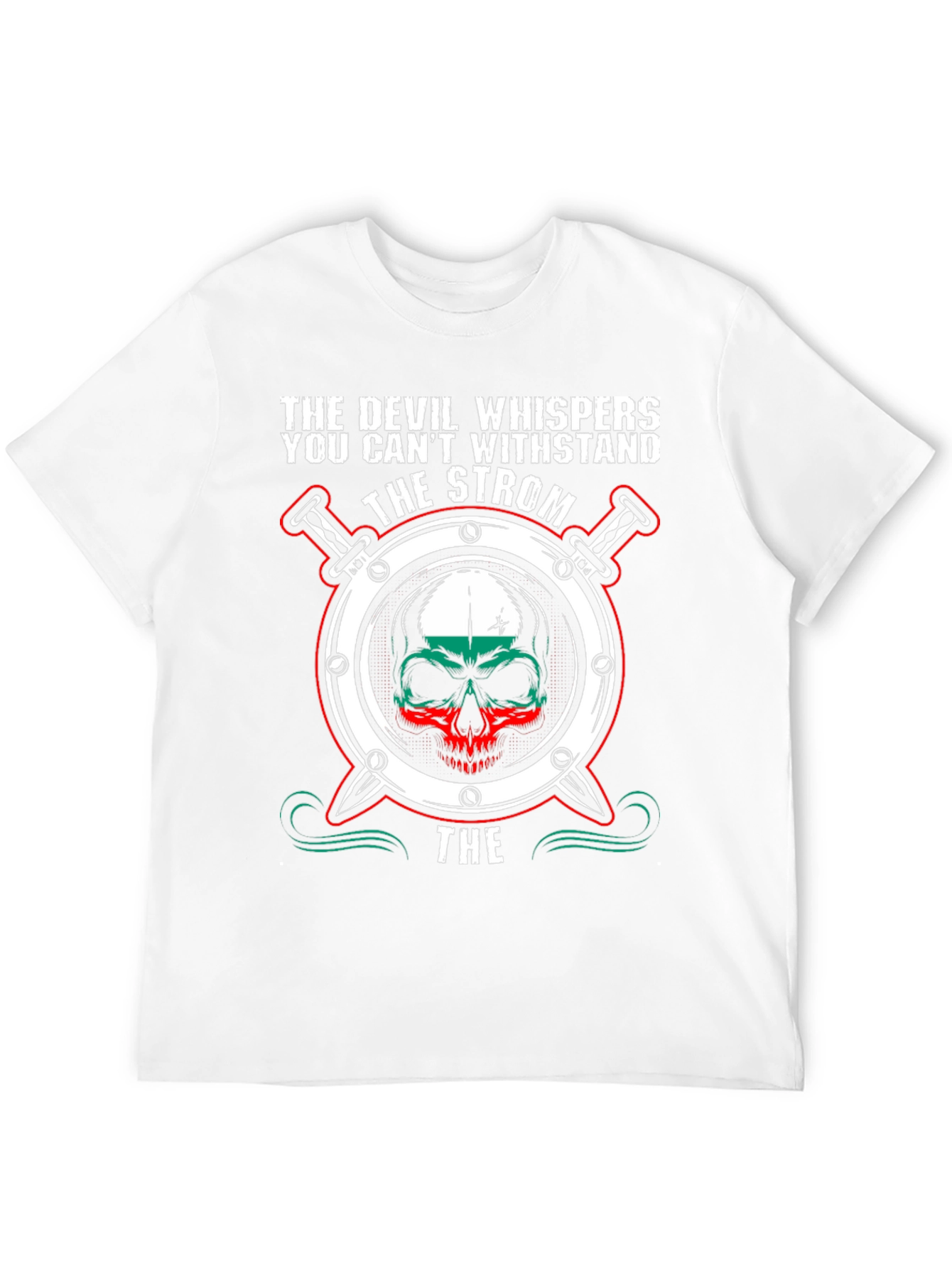 Camiseta Negra Calavera The Devil Whispers