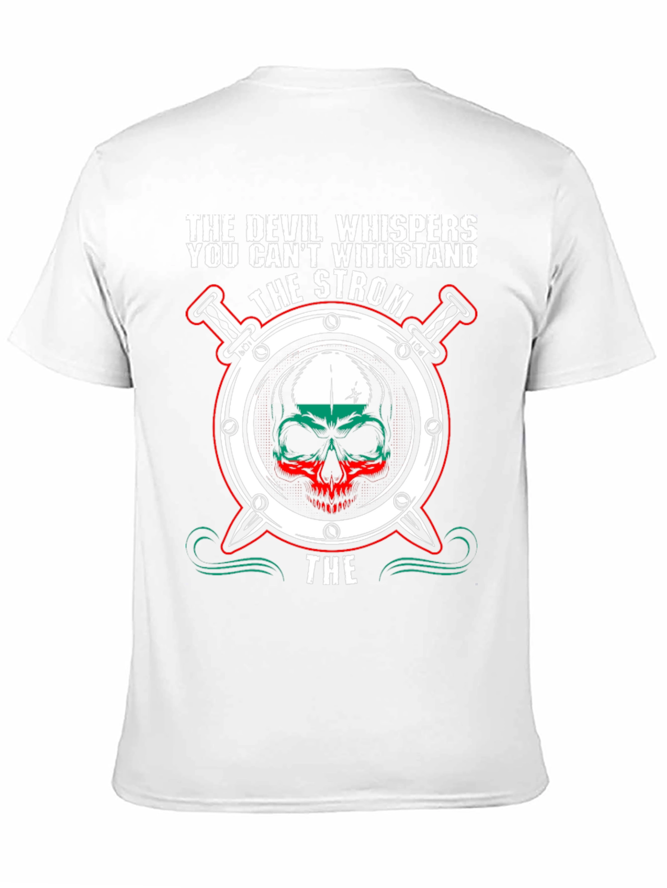 Camiseta Negra Calavera The Devil Whispers