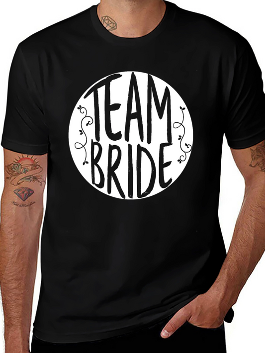 Camiseta Team Bride Negra para Despedida de Soltera