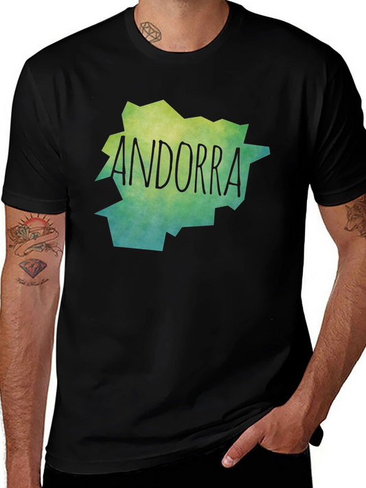Camiseta Andorra Mapa Diseño Original Unisex