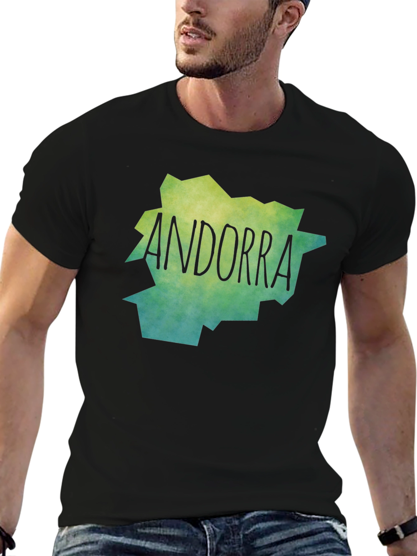 Camiseta Andorra Mapa Diseño Original Unisex
