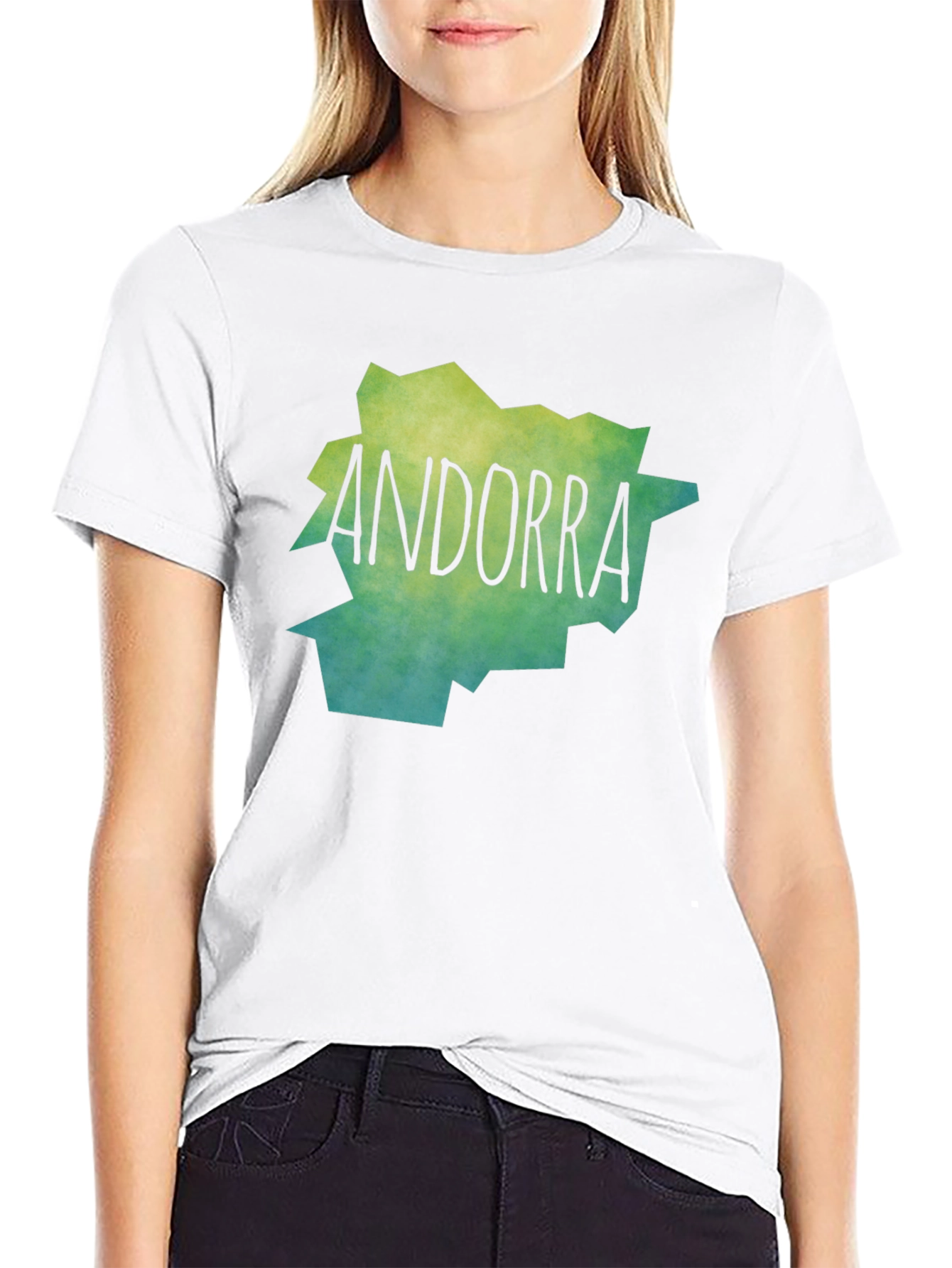 Camiseta Andorra Mapa Diseño Original Unisex