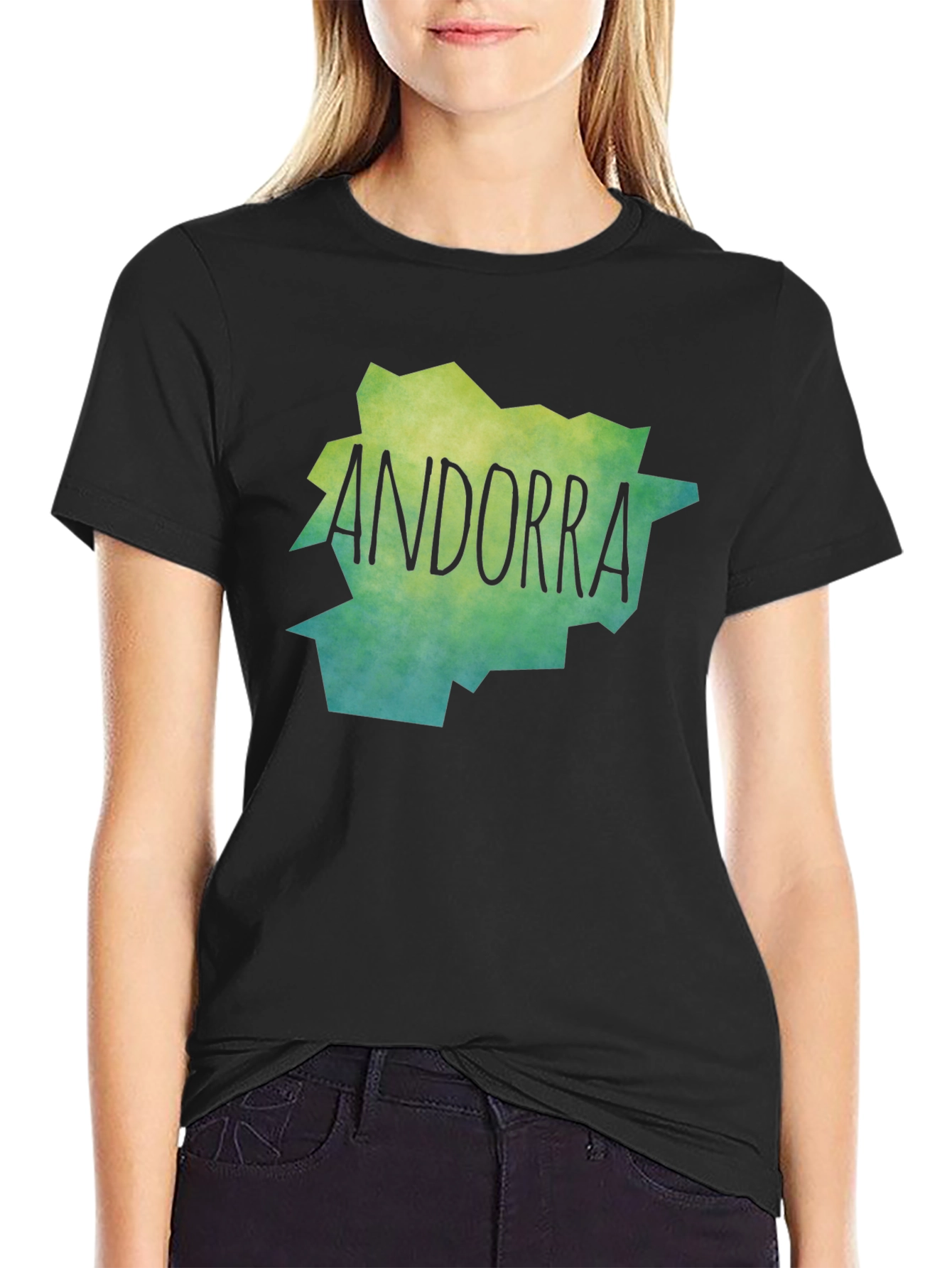 Camiseta Andorra Mapa Diseño Original Unisex