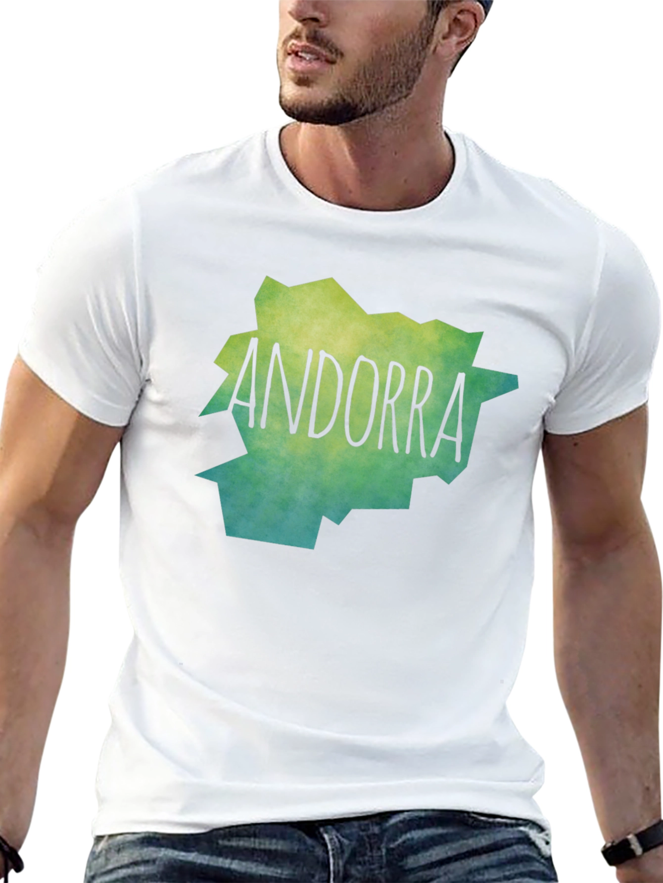 Camiseta Andorra Mapa Diseño Original Unisex