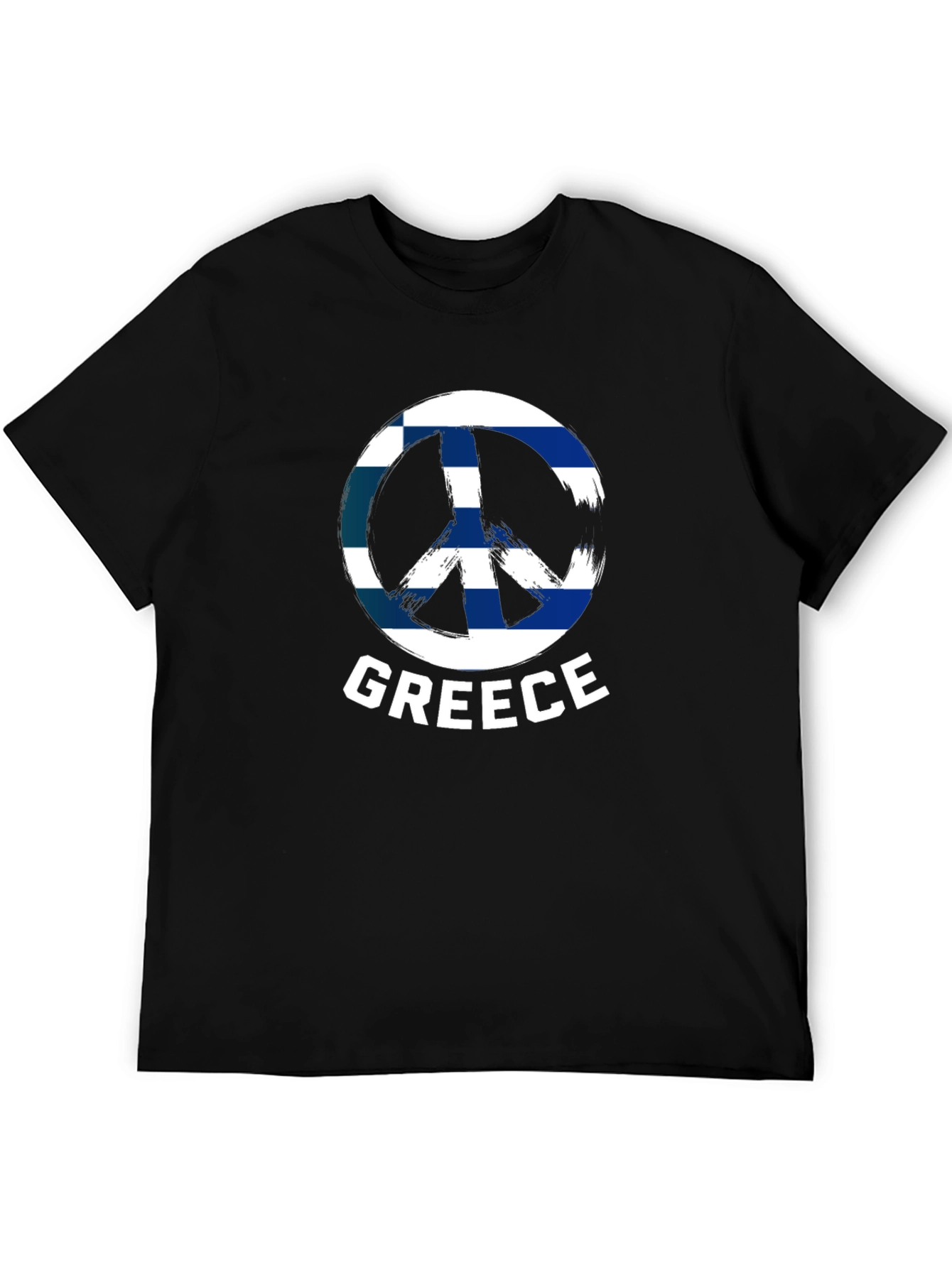 Camiseta Negra Grecia Símbolo de Paz