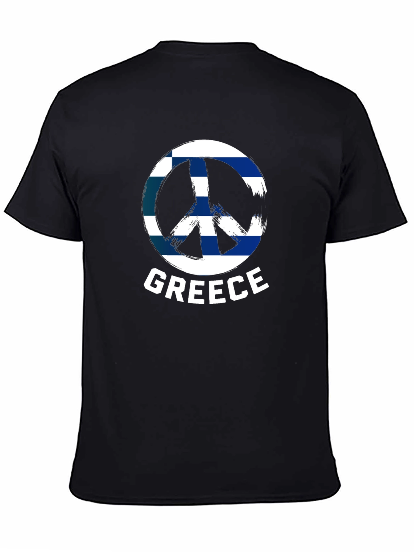 Camiseta Negra Grecia Símbolo de Paz