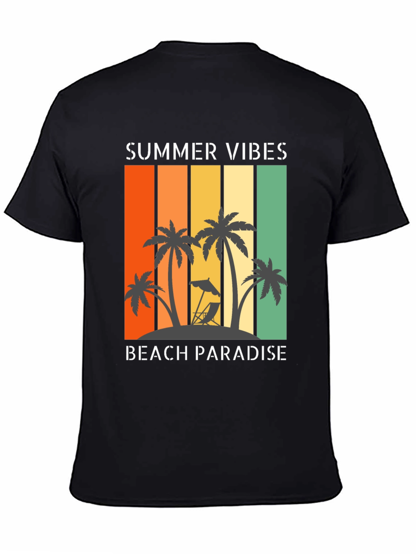 Camiseta Hombre Summer Vibes Beach Paradise Algodón