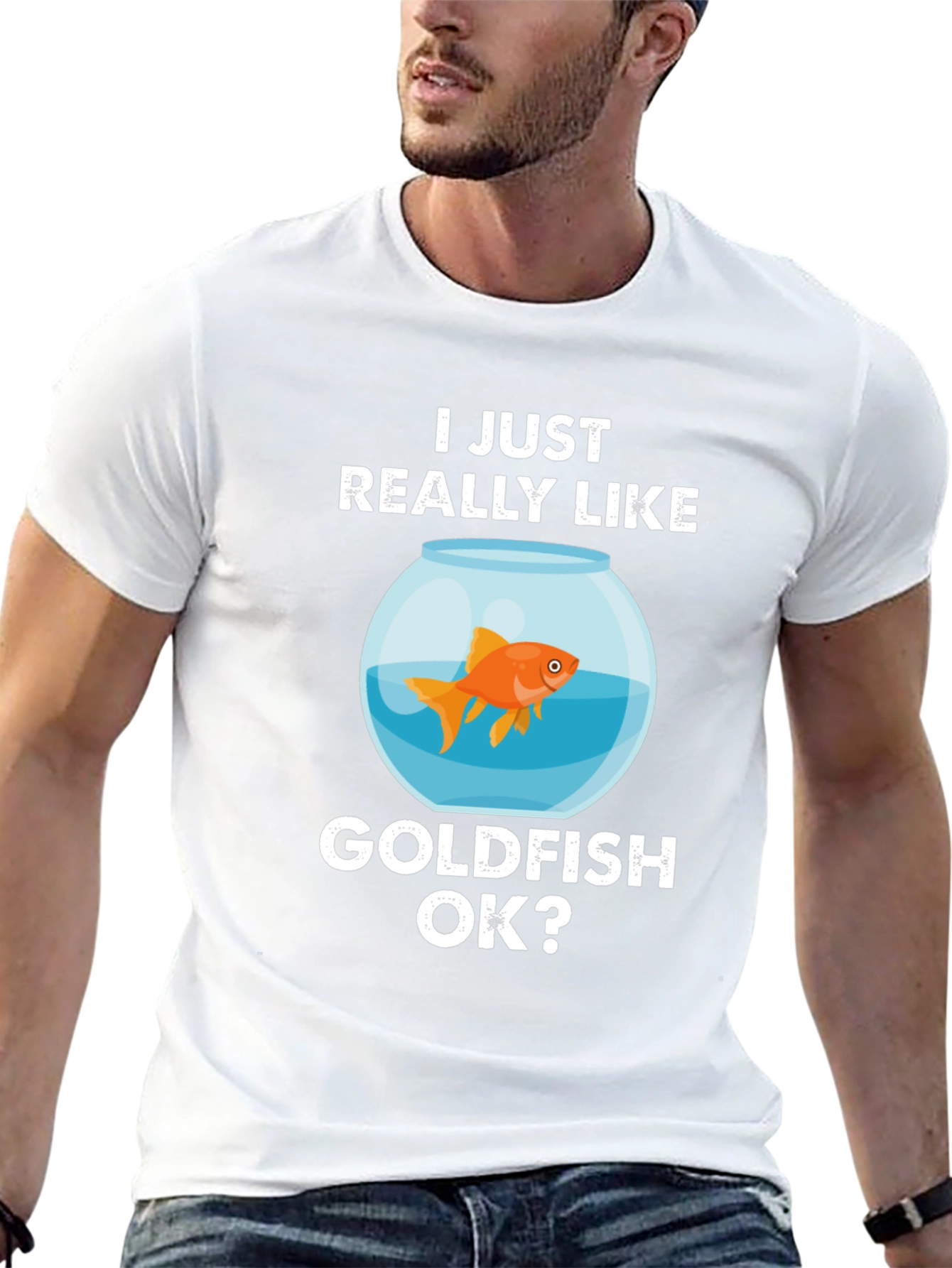Camiseta Negra Me Gustan los Peces Dorados