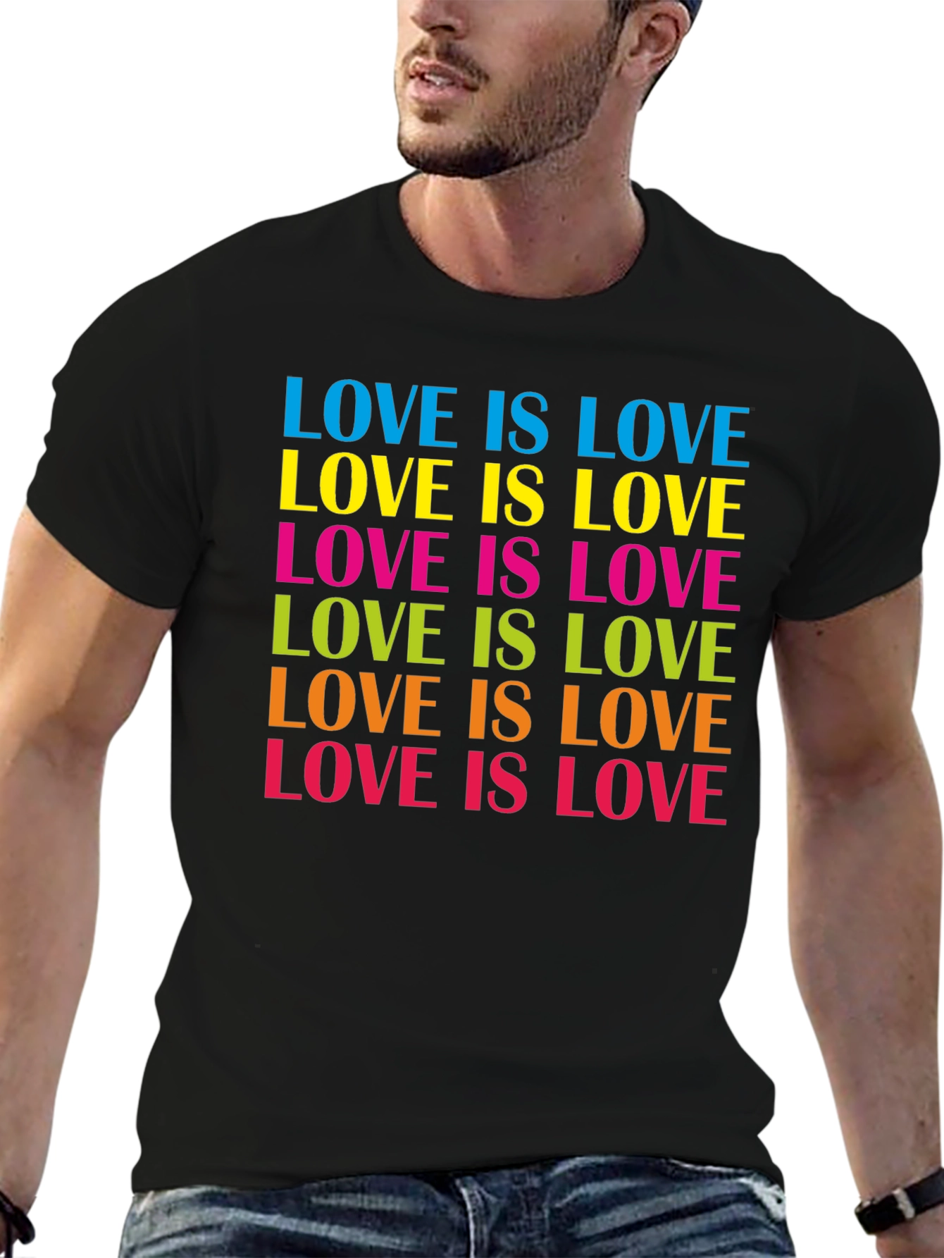 Camiseta Negra Love Is Love Orgullo Gay