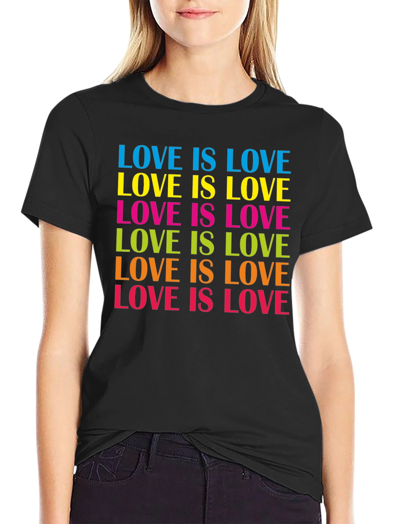 Camiseta Negra Love Is Love Orgullo Gay