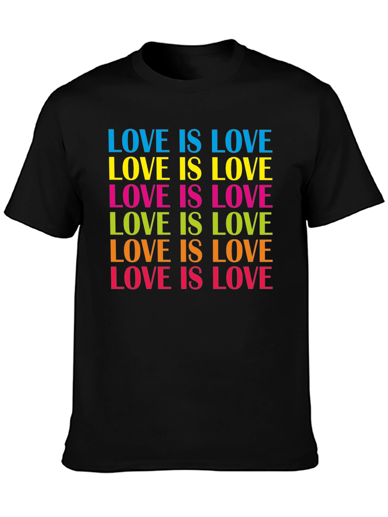 Camiseta Negra Love Is Love Orgullo Gay