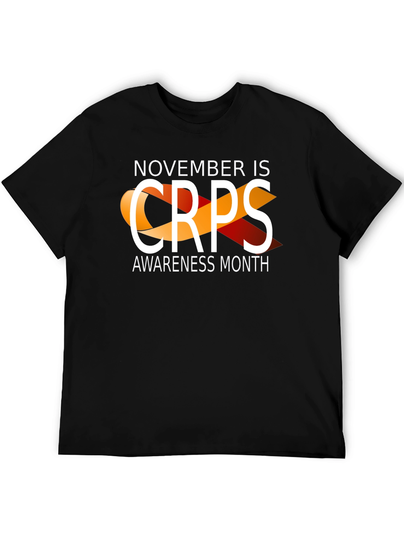 Camiseta Negra Con Cinta CRPS Mes de Concienciación