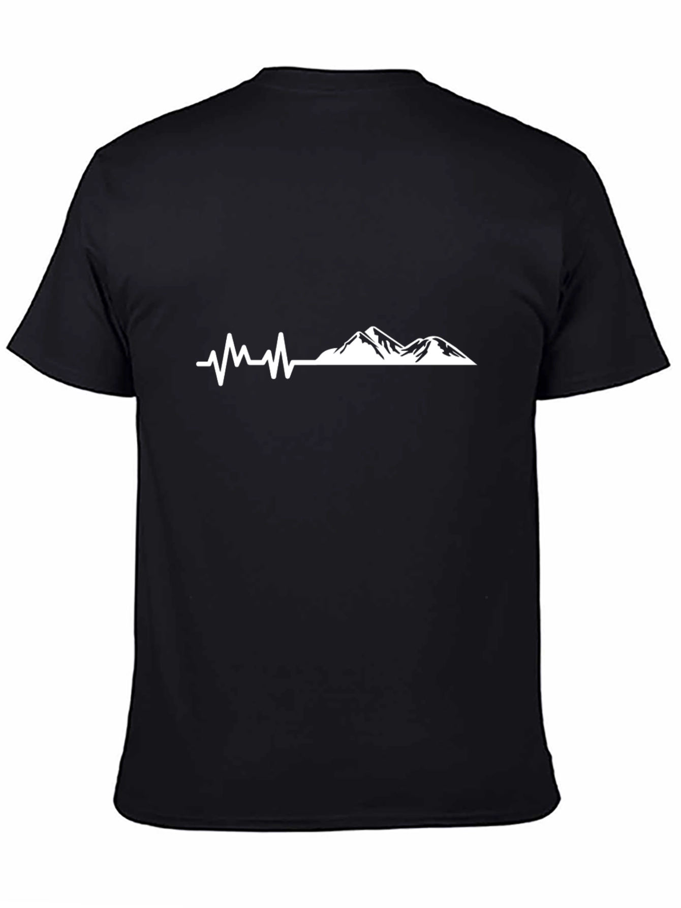 Heartbeat Mountain Black Graphic Tee