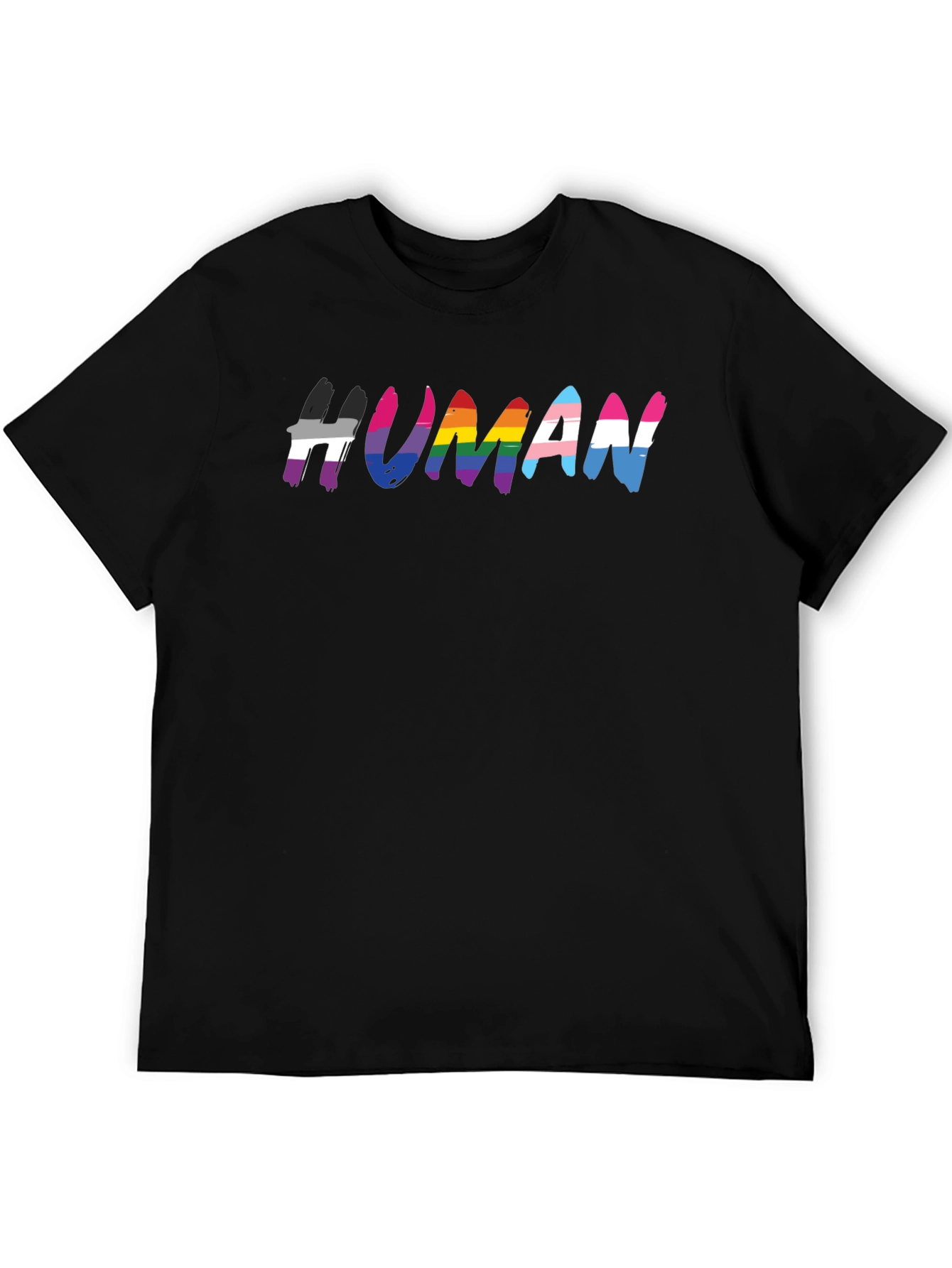 Camiseta Negra #HUMAN Orgullo LGBTQ+