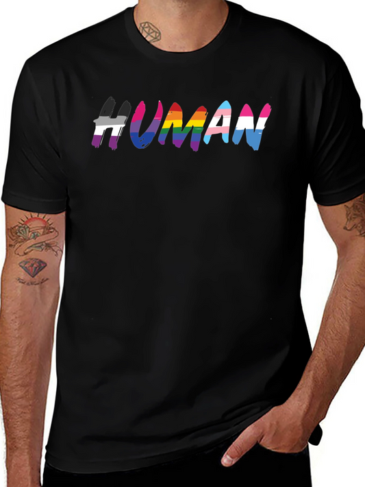 Camiseta Negra #HUMAN Orgullo LGBTQ+