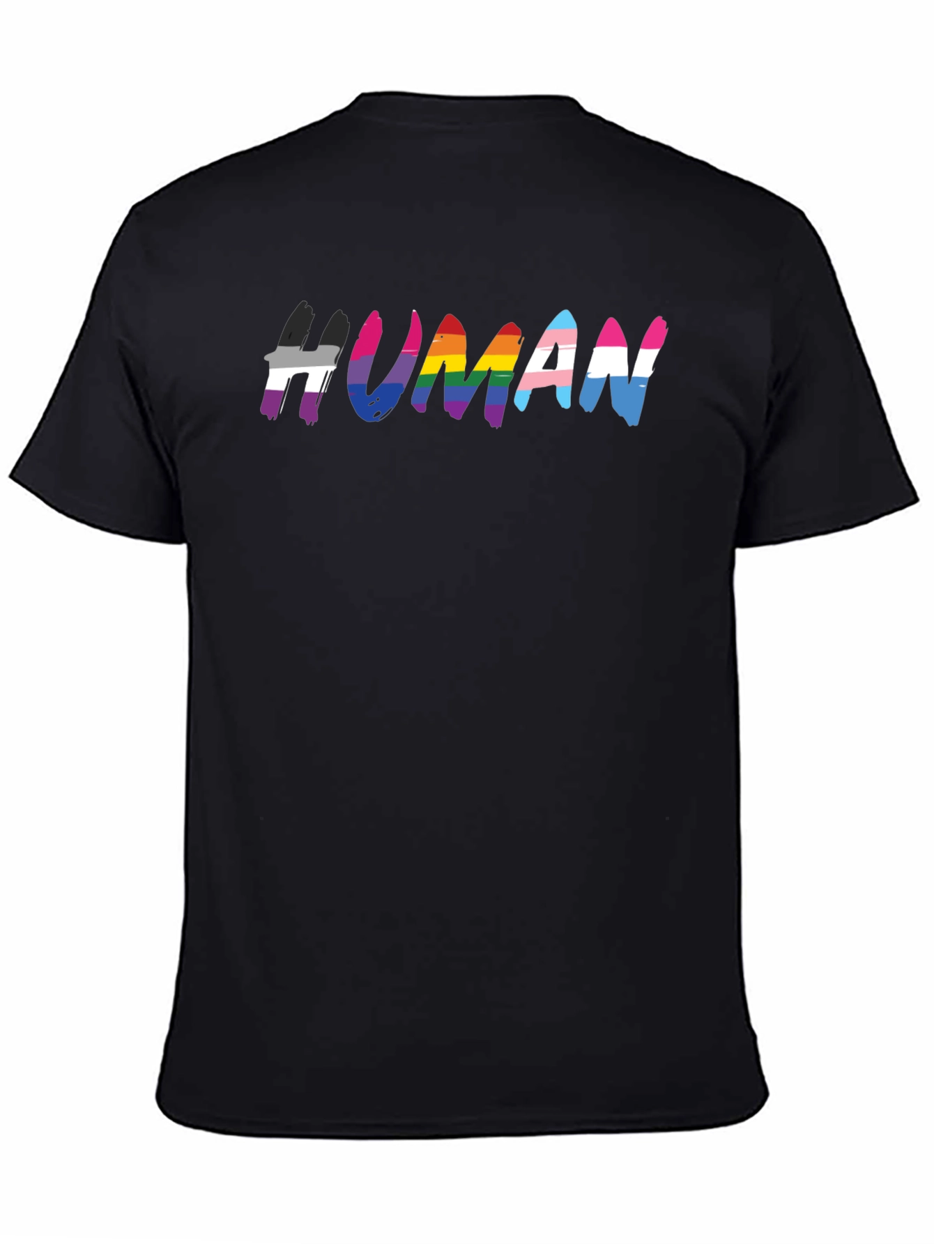 Camiseta Negra #HUMAN Orgullo LGBTQ+