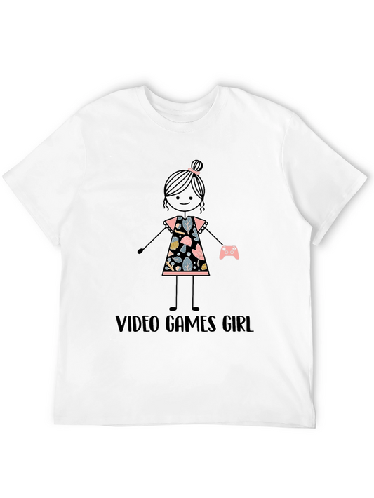 Camiseta Negra Video Juegos Chica