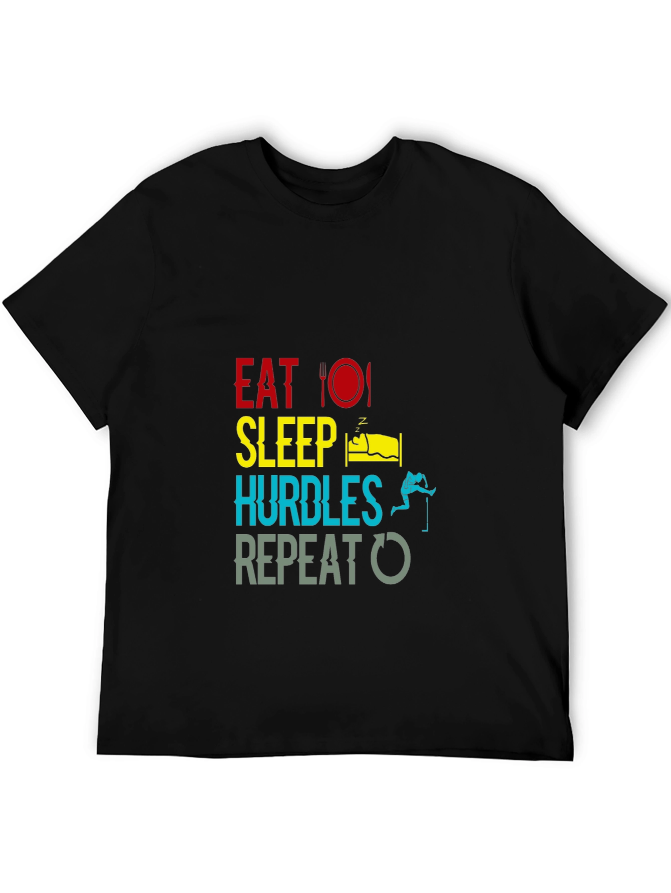 Camiseta Negra: Come Duerme Vallas Repite