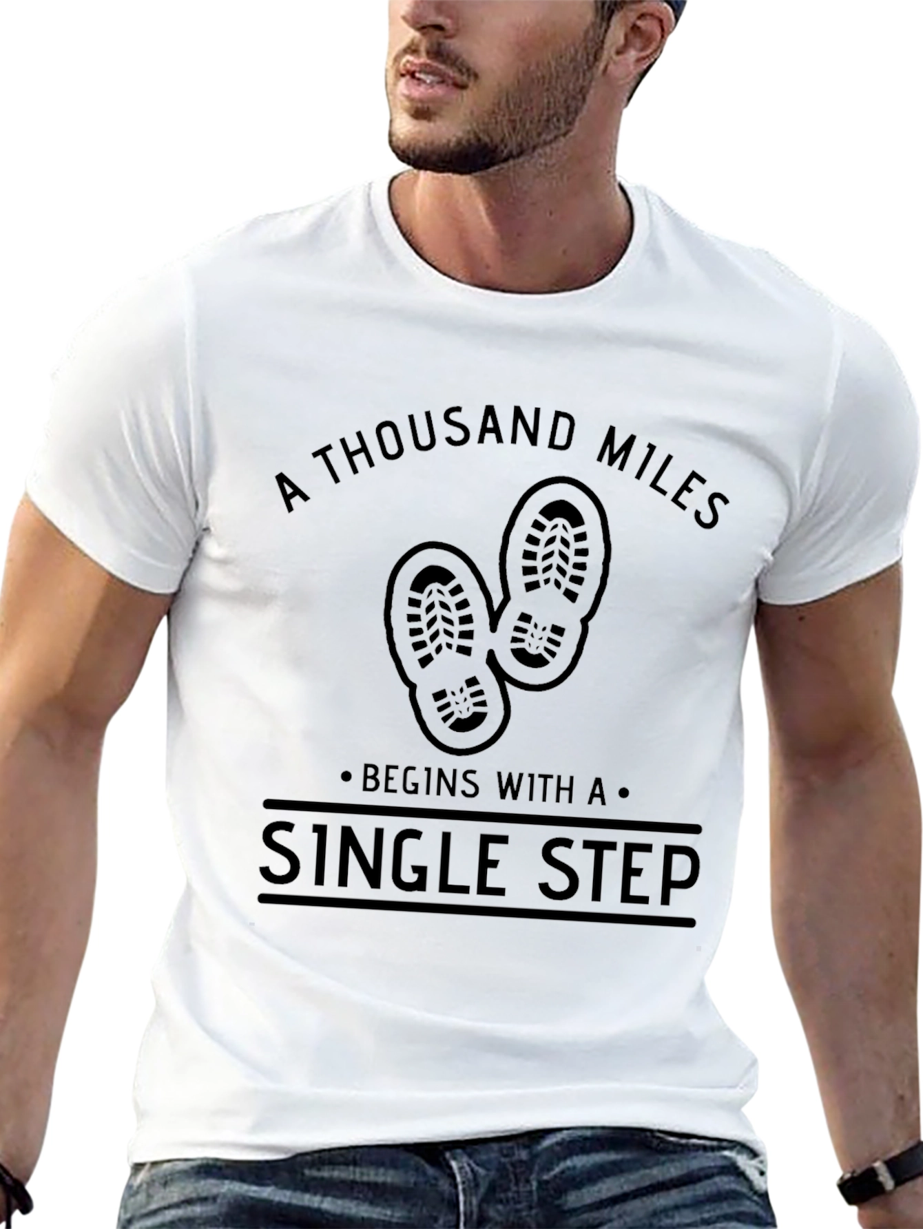 Camiseta Negra Motivacional: Cada Paso Cuenta