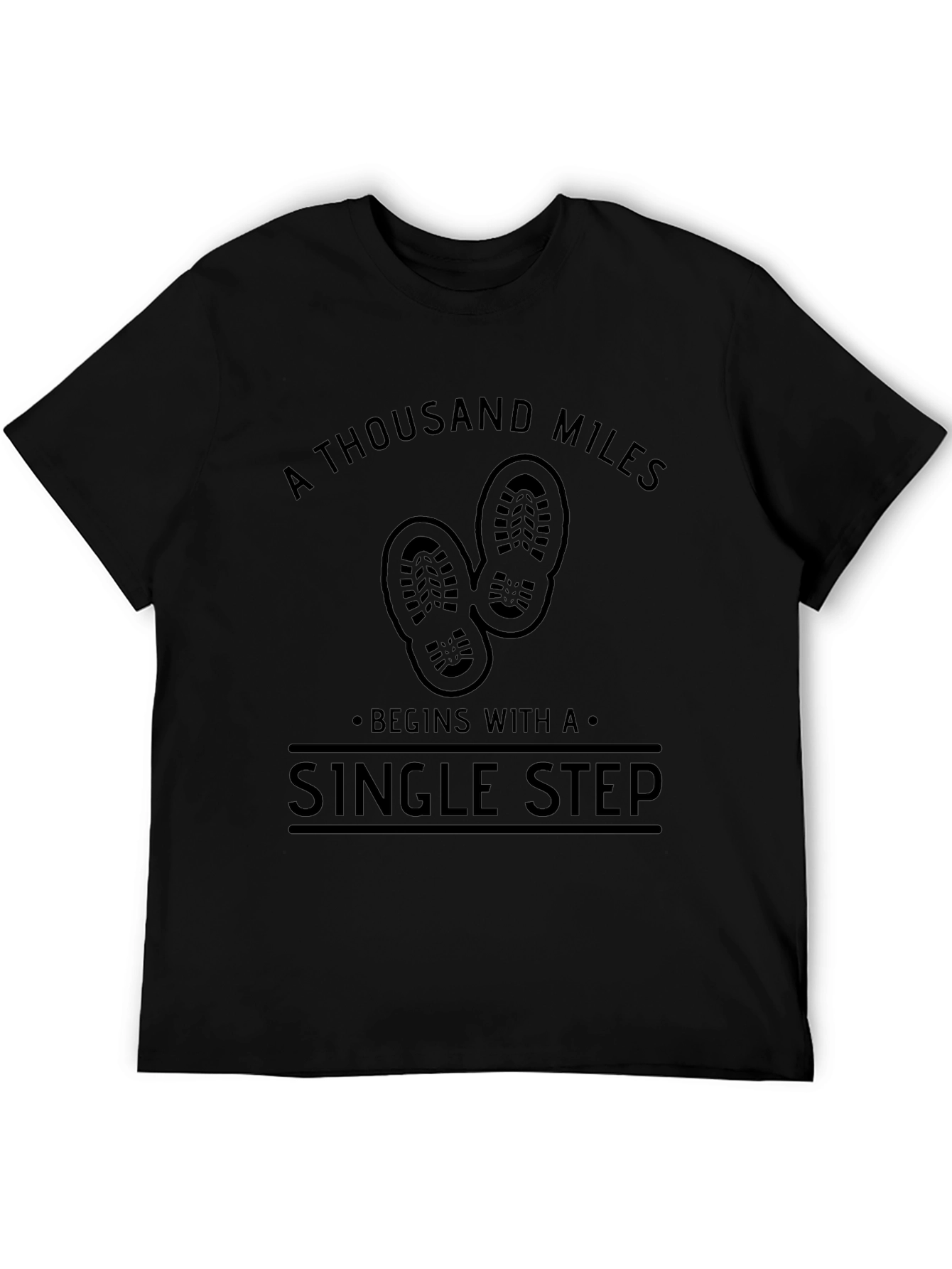 Camiseta Negra Motivacional: Cada Paso Cuenta