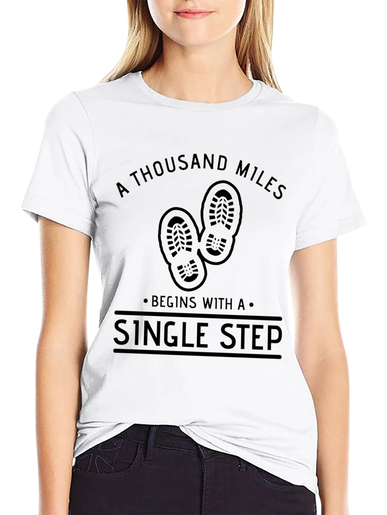 Camiseta Negra Motivacional: Cada Paso Cuenta