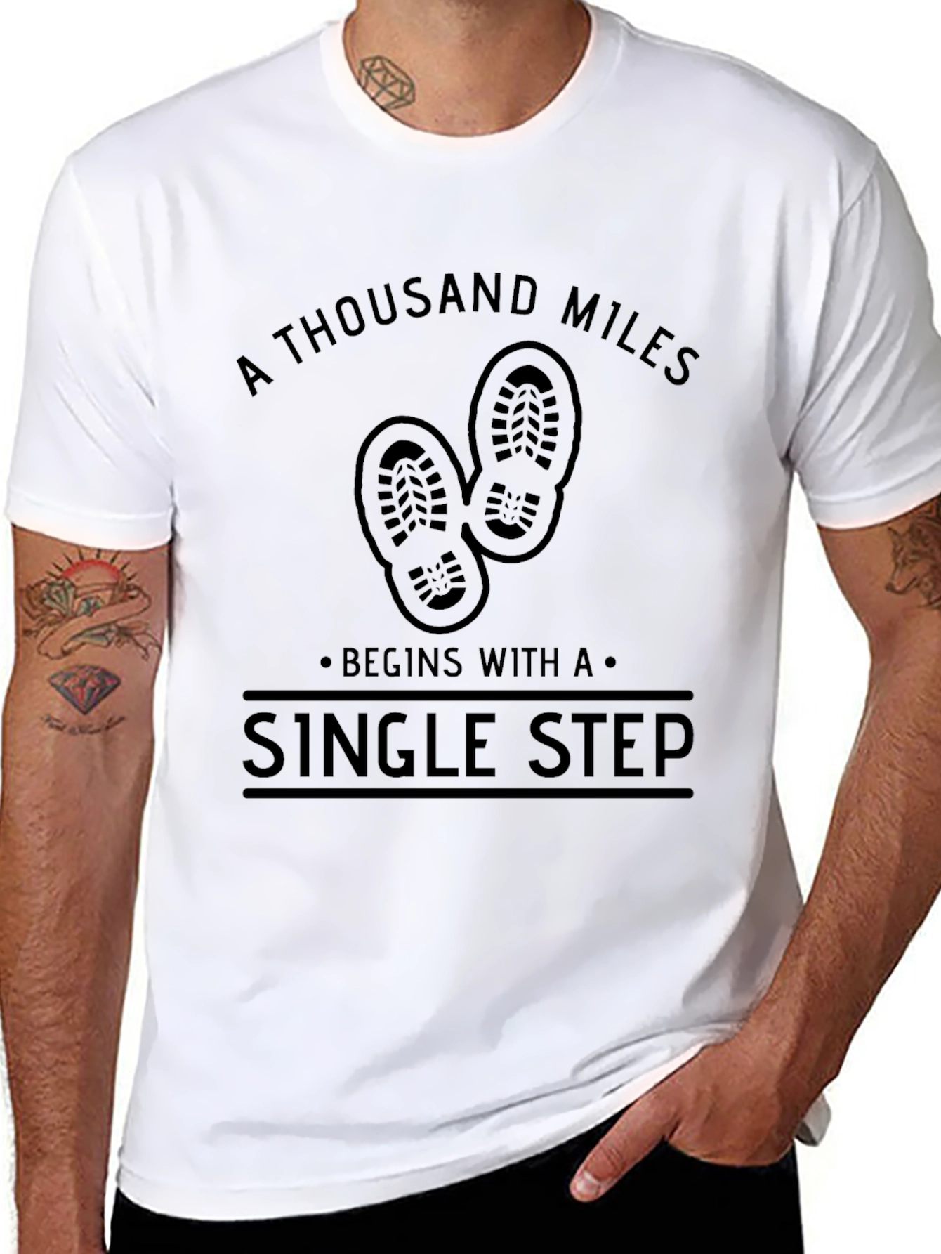 Camiseta Negra Motivacional: Cada Paso Cuenta