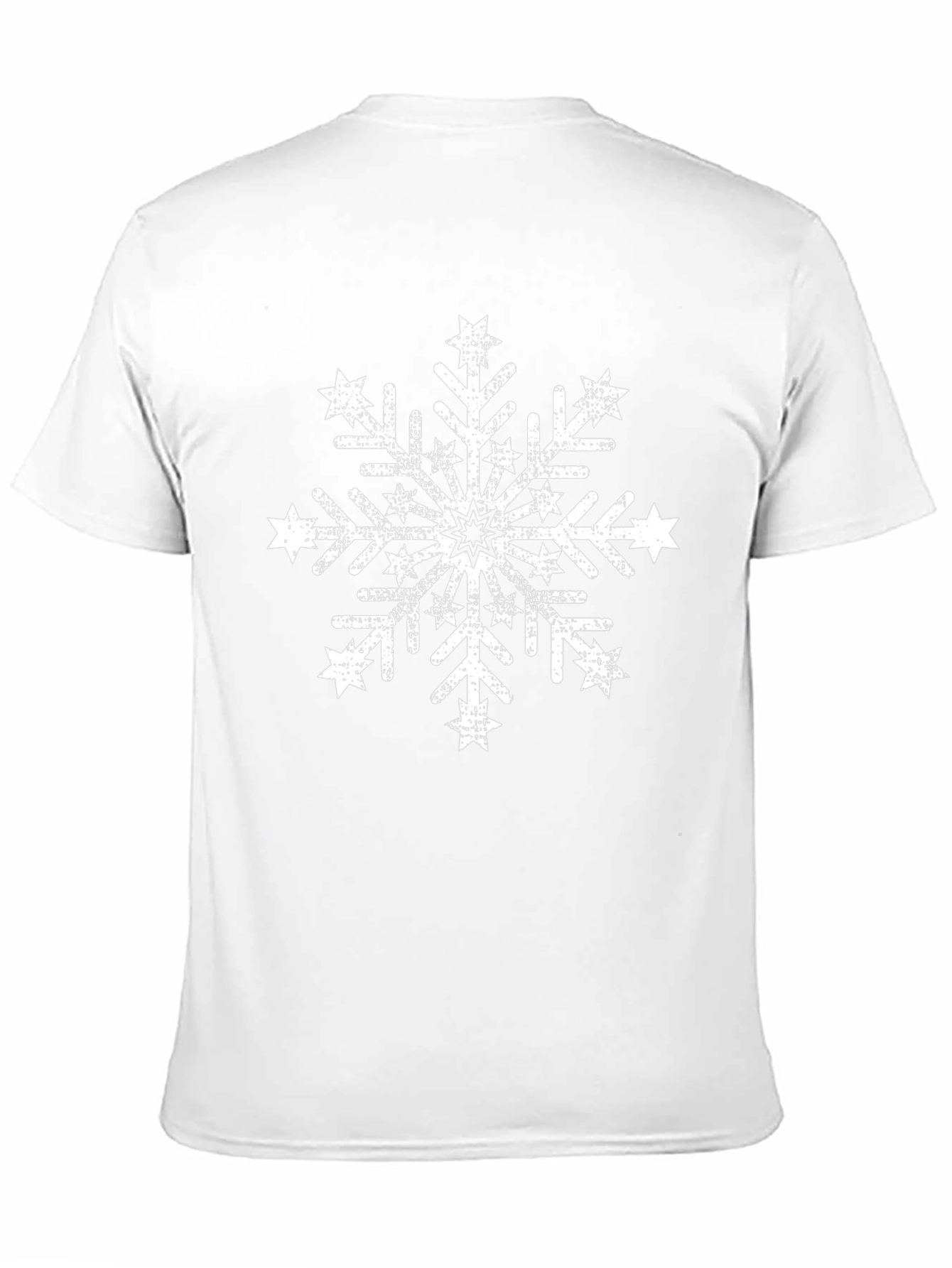 Distressed Snowflake Graphic Tee - Black
