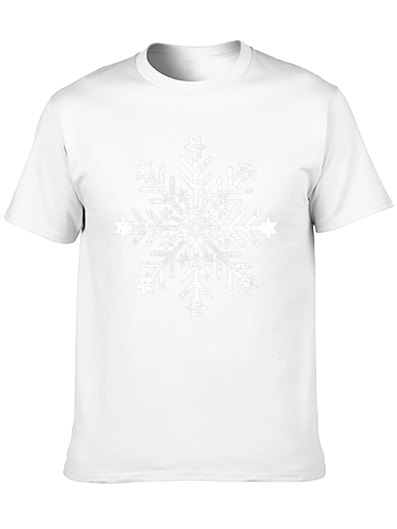 Distressed Snowflake Graphic Tee - Black