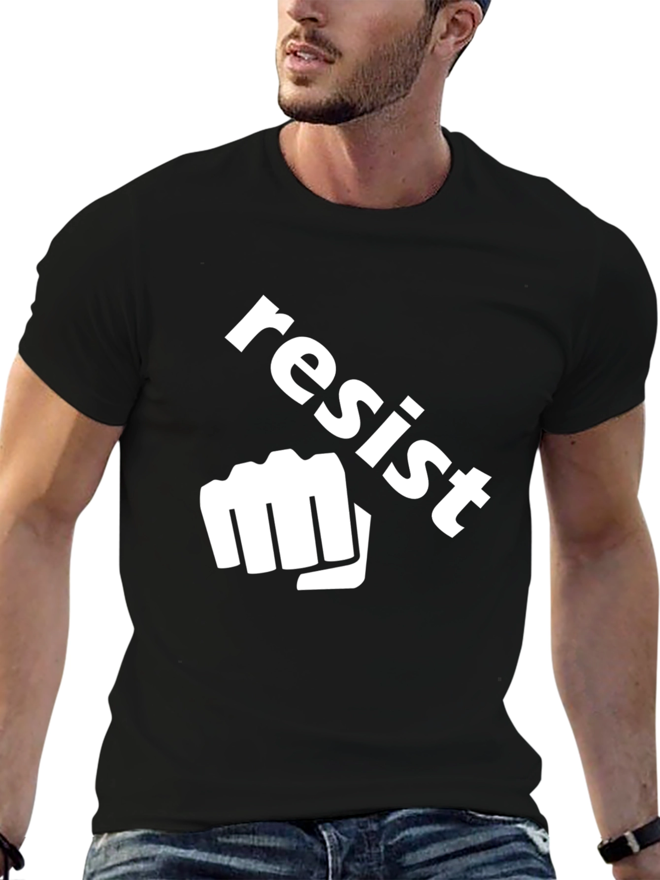 Camiseta Negra Resist Fist