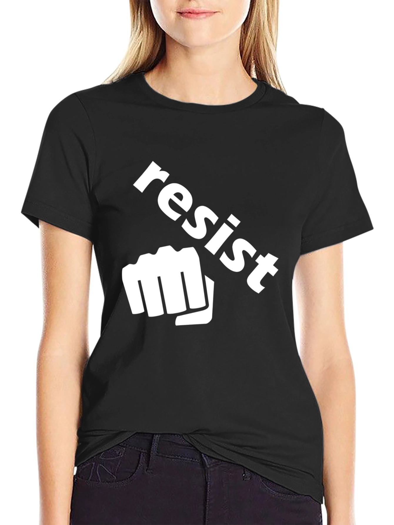 Camiseta Negra Resist Fist