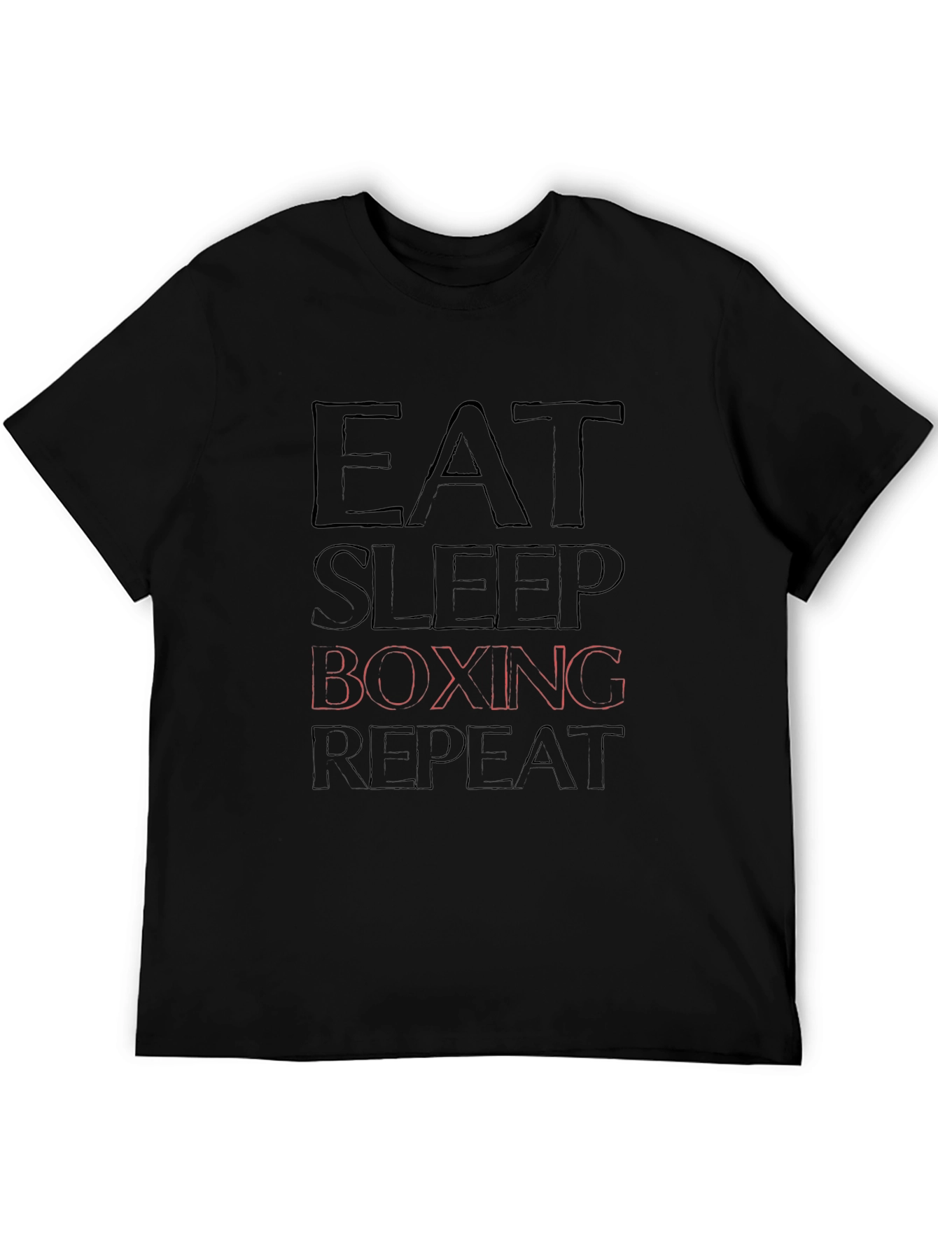 Camiseta Negra Eat Sleep Boxing Repeat